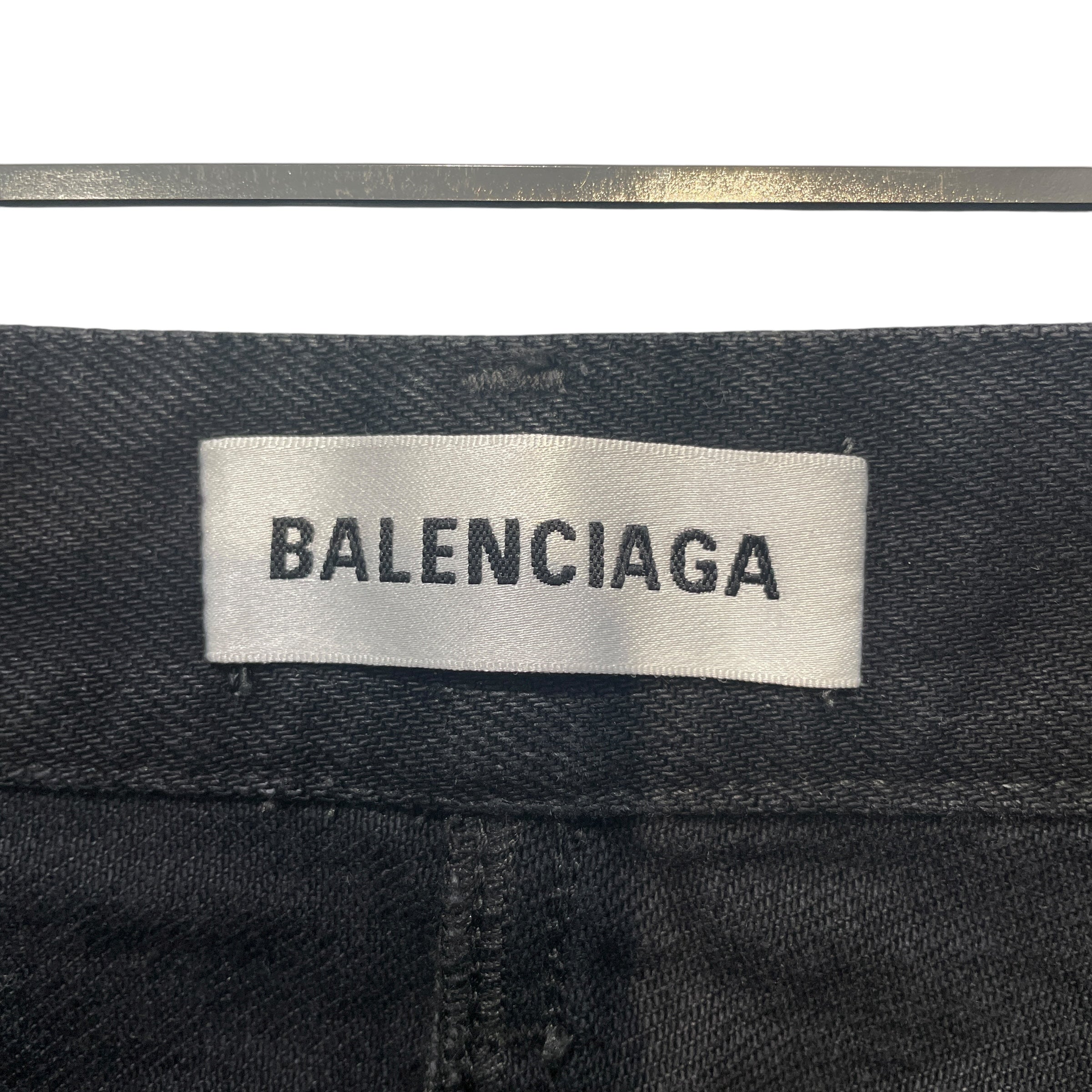 BALENCIAGA/Shorts/36/Denim/BLK/Black Shorts view 3