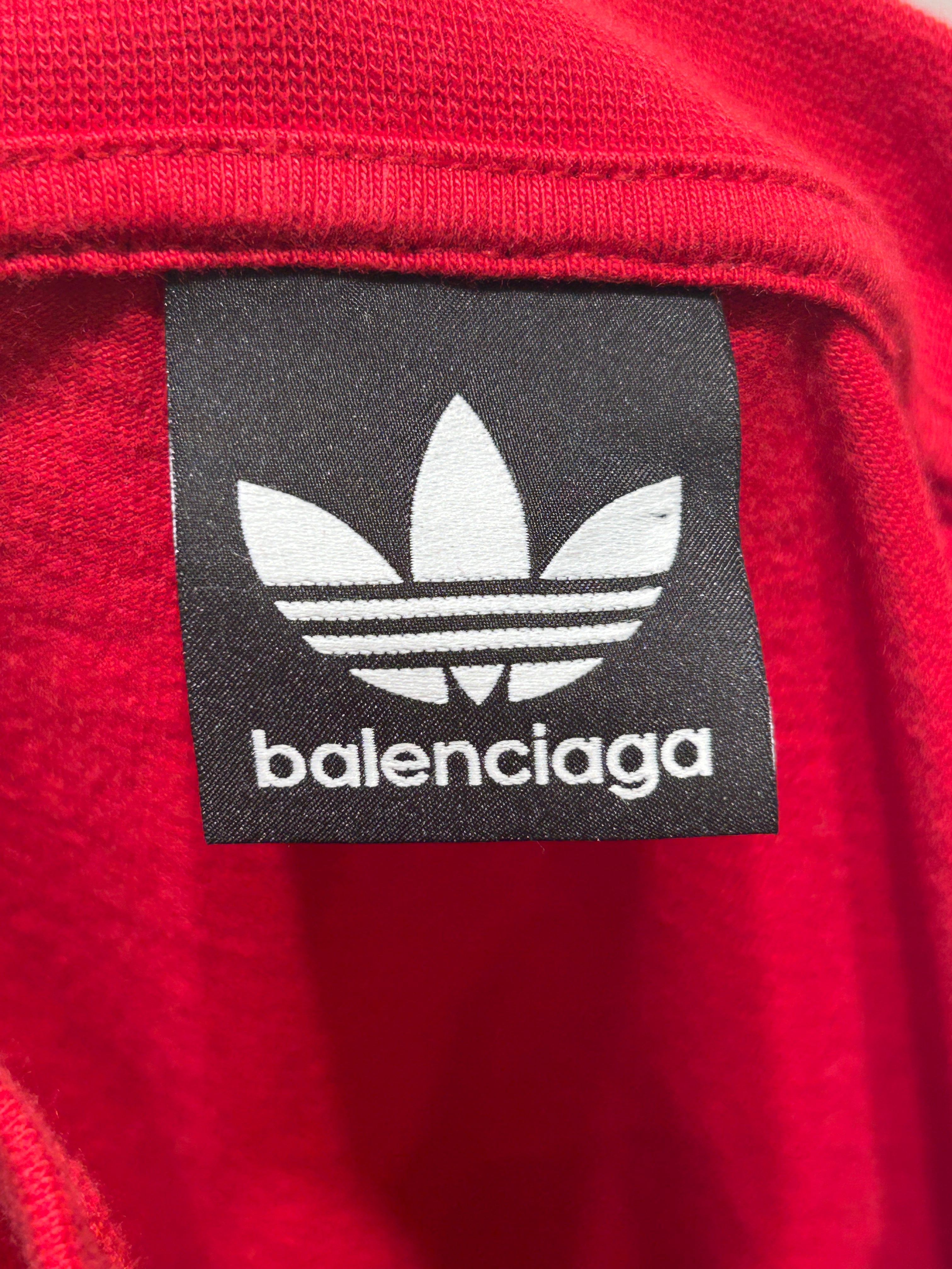 BALENCIAGA/adidas/T-Shirt/XL/Cotton/RED/ view 3