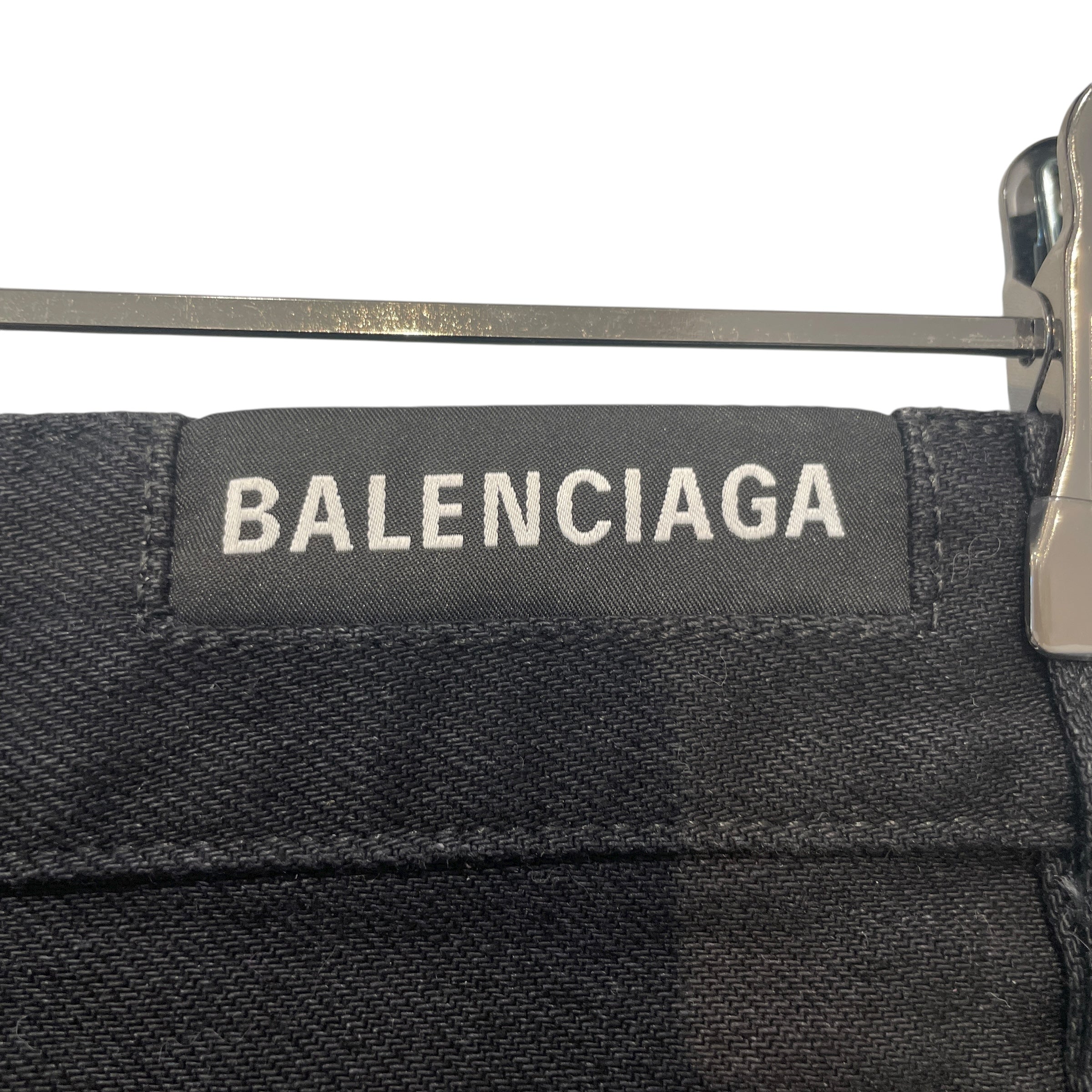 BALENCIAGA/Shorts/36/Denim/BLK/Black Shorts view 4