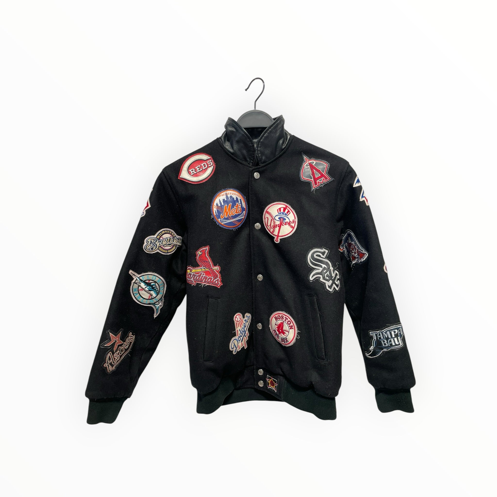 JH Design Group/Baseball Jkt/XL/Wool/BLK/All Over Print/PATCH MLB BOMBER view 1