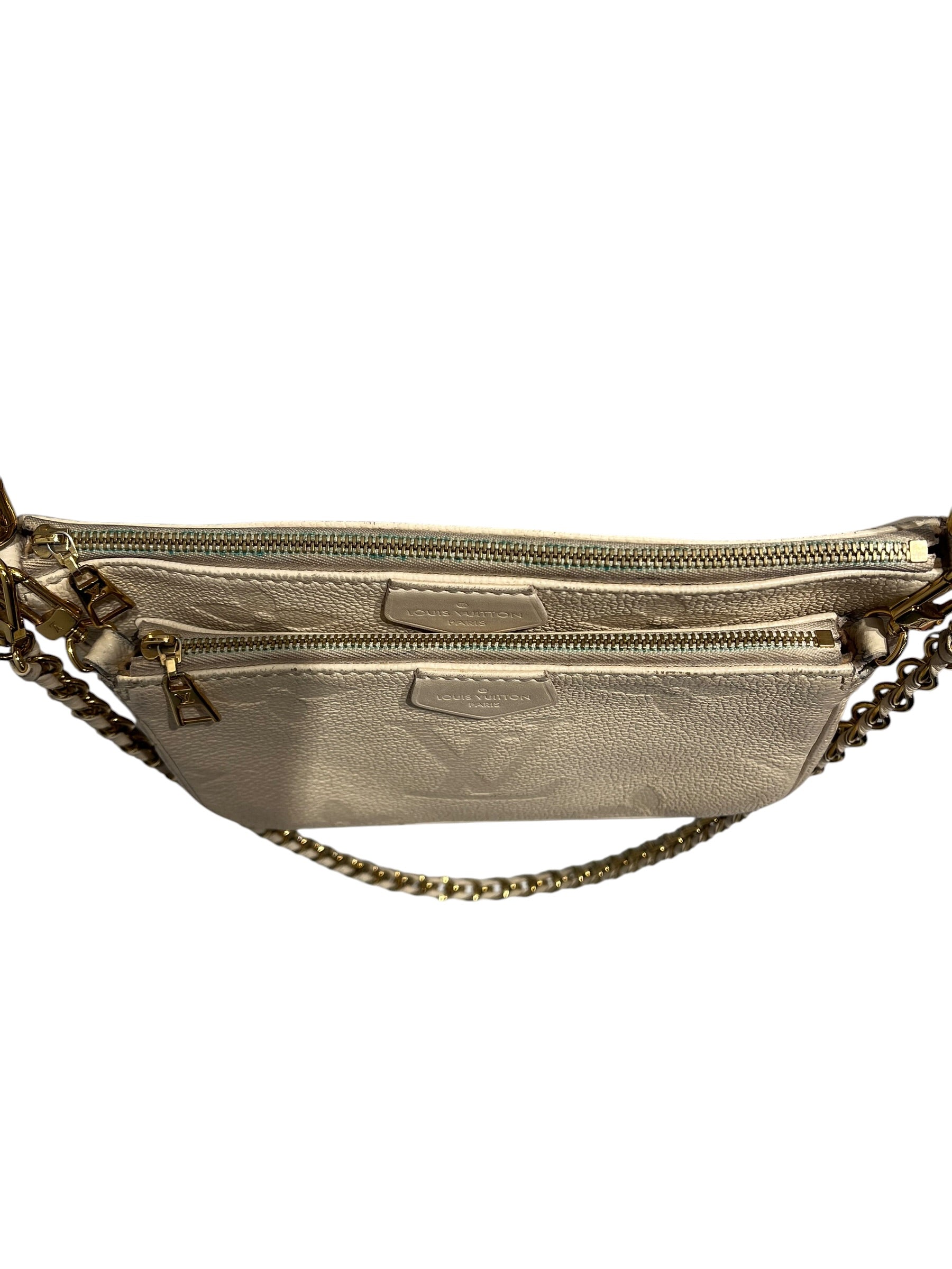 LOUIS VUITTON/Cross Body Bag/Monogram/Leather/CRM/MULTI-POCHETTE view 4