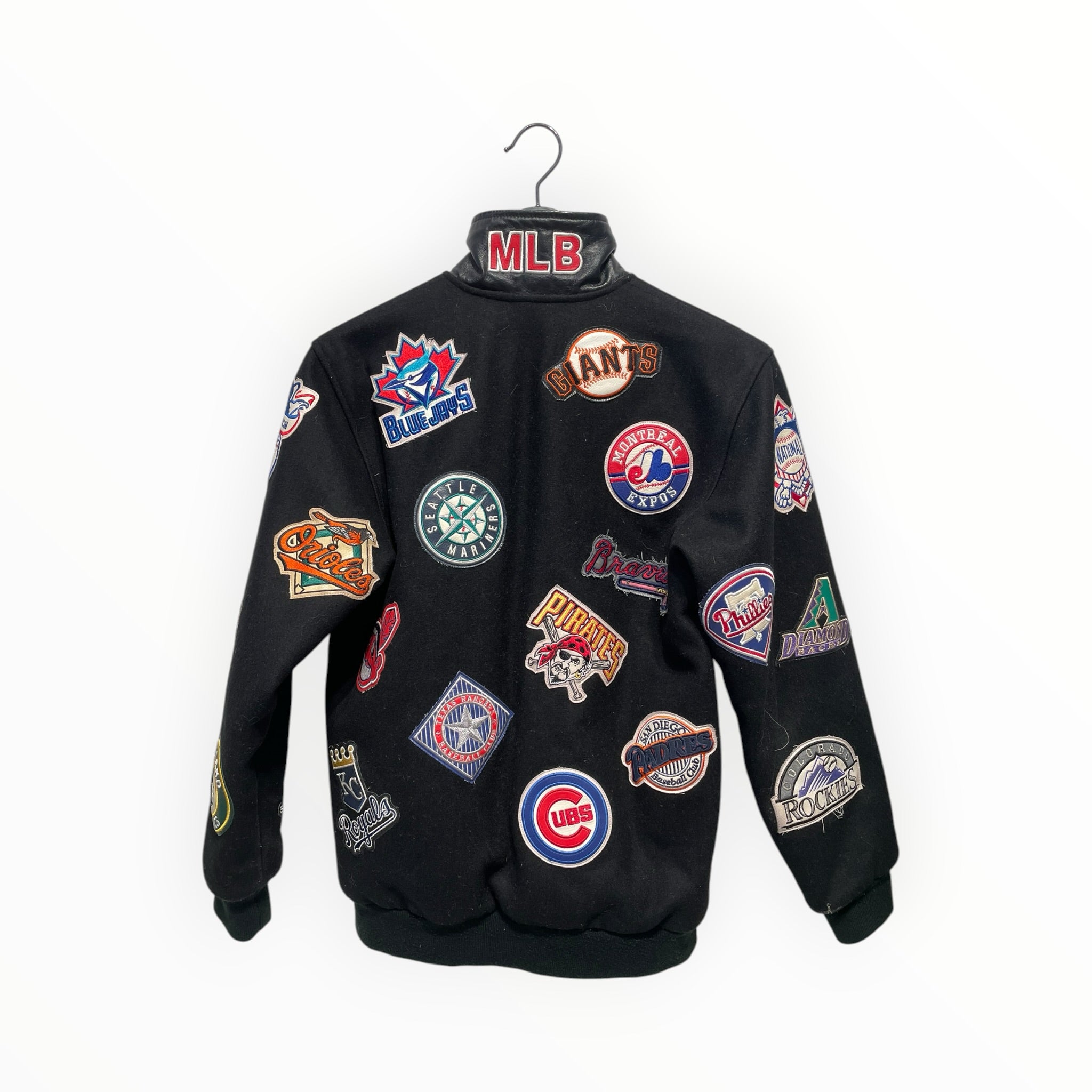 JH Design Group/Baseball Jkt/XL/Wool/BLK/All Over Print/PATCH MLB BOMBER view 2