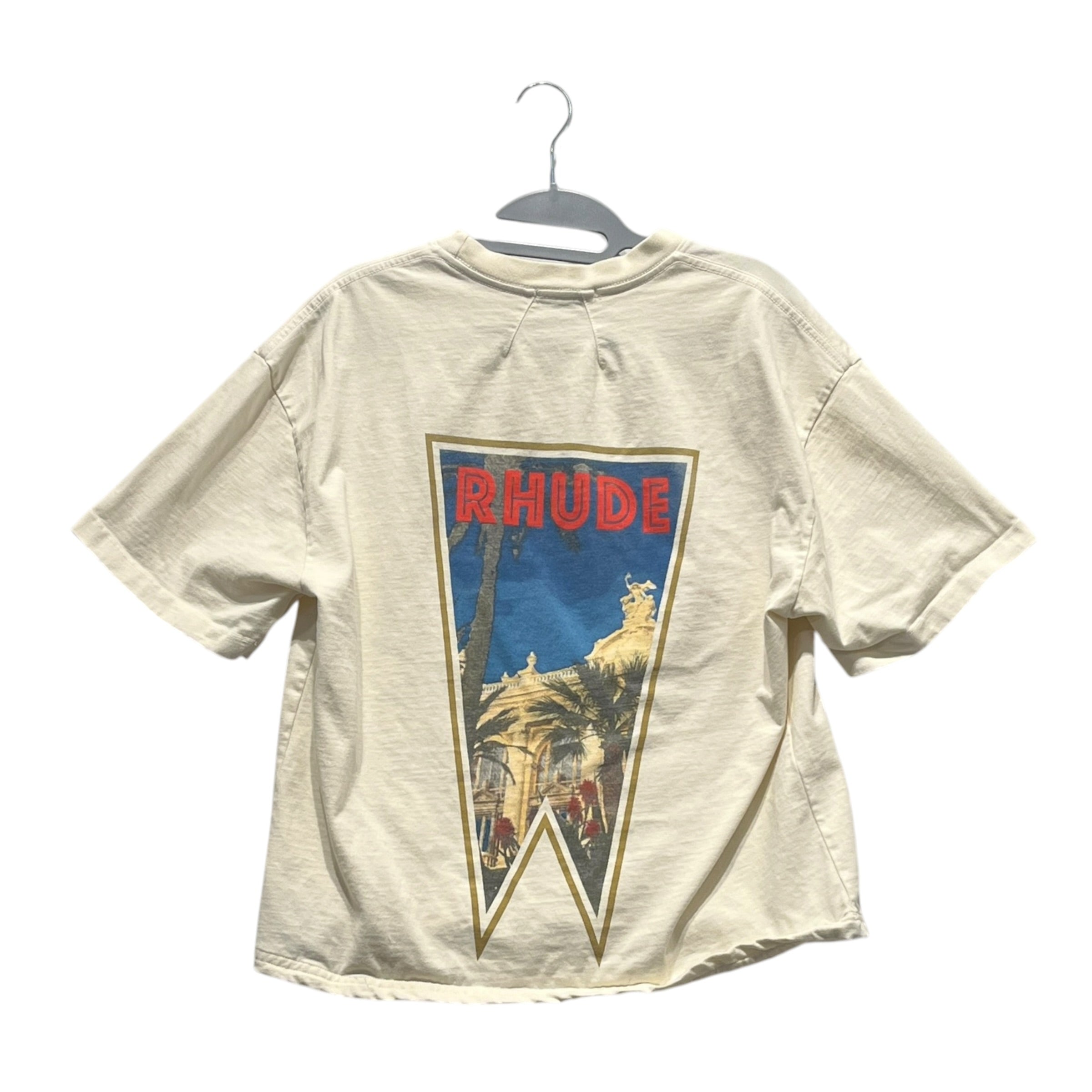 RHUDE/T-Shirt/XS/Cotton/WHT/Graphic/Stamp Tee Tailored in Vtg WHT view 2