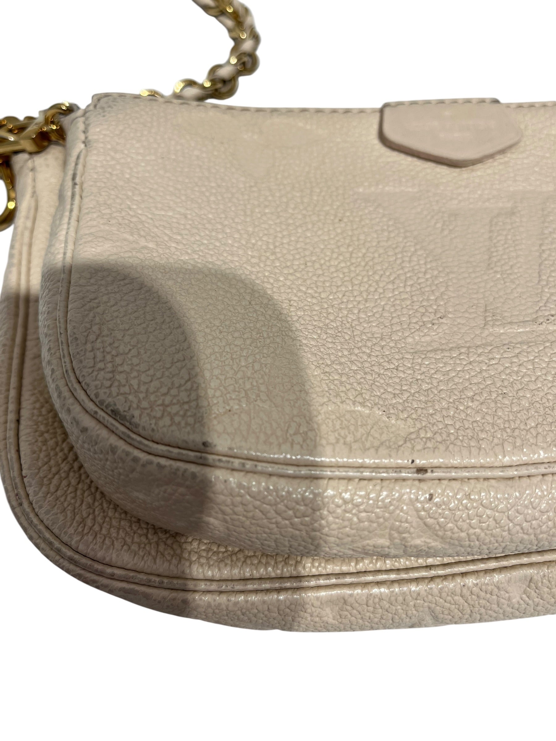 LOUIS VUITTON/Cross Body Bag/Monogram/Leather/CRM/MULTI-POCHETTE view 7