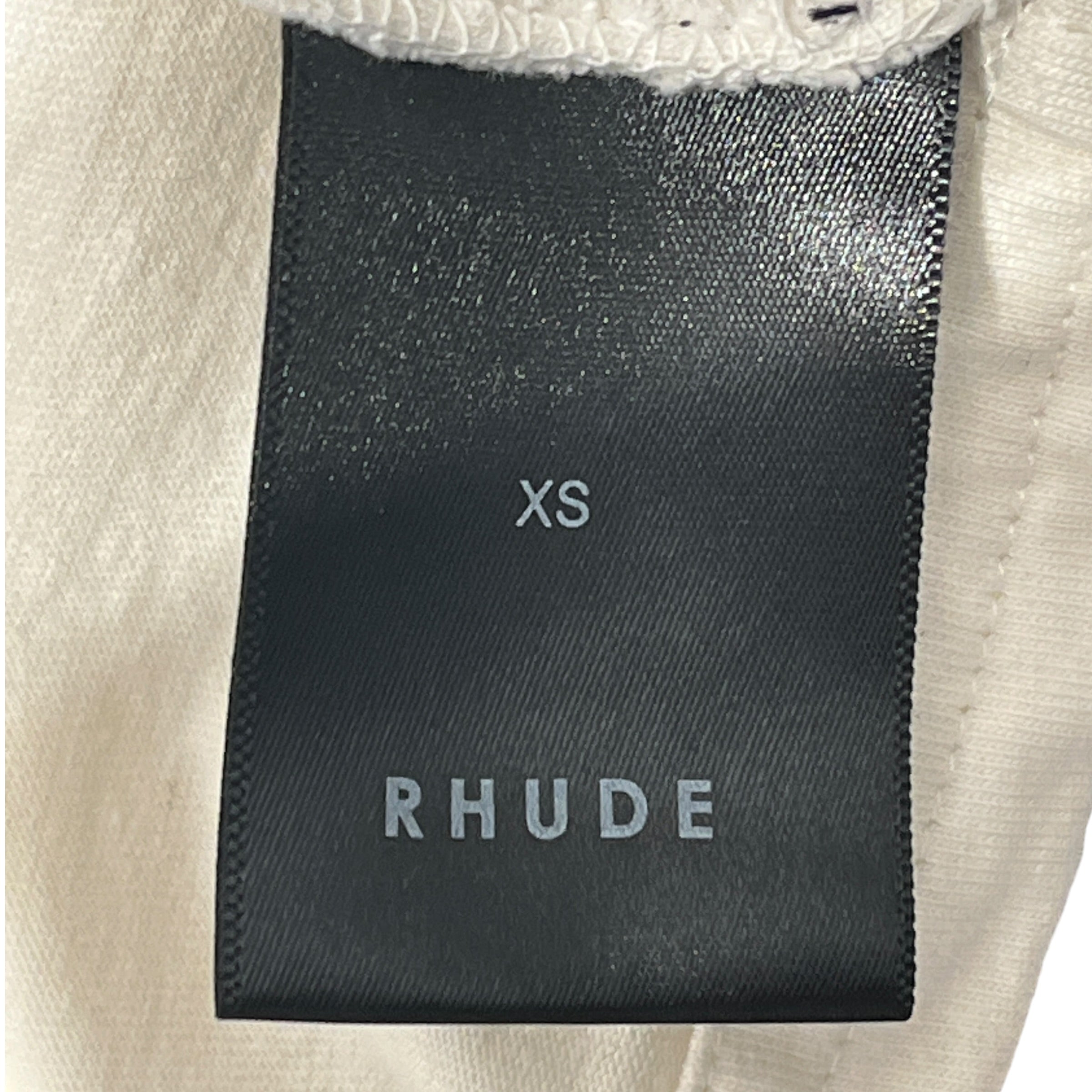 RHUDE/T-Shirt/XS/Cotton/WHT/Graphic/Stamp Tee Tailored in Vtg WHT view 4