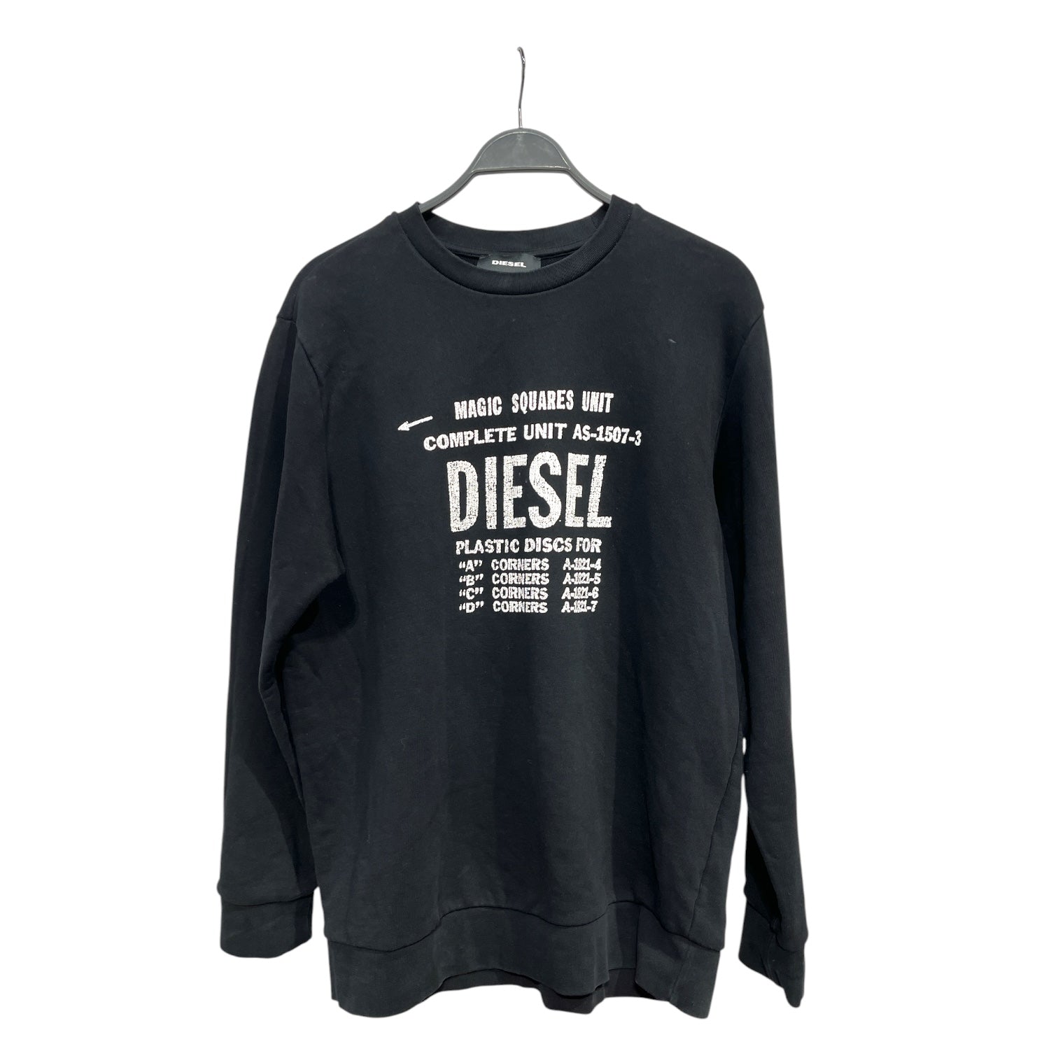 DIESEL/Sweatshirt/XXL/Cotton/BLK/MAGIC SQUARES UNIT view 1