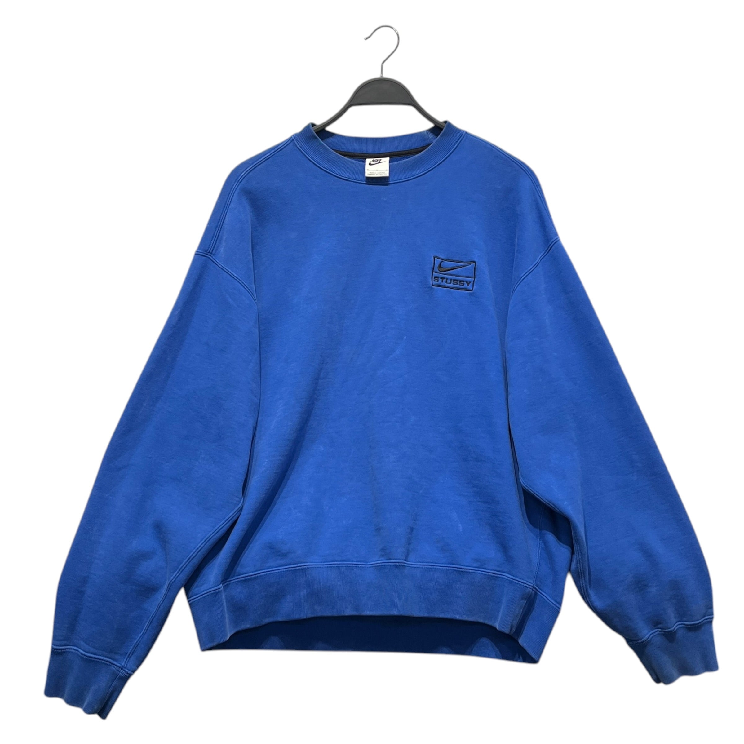 STUSSY/NIKE/Sweatshirt/M/Cotton/BLU/BLACK LOGO view 1