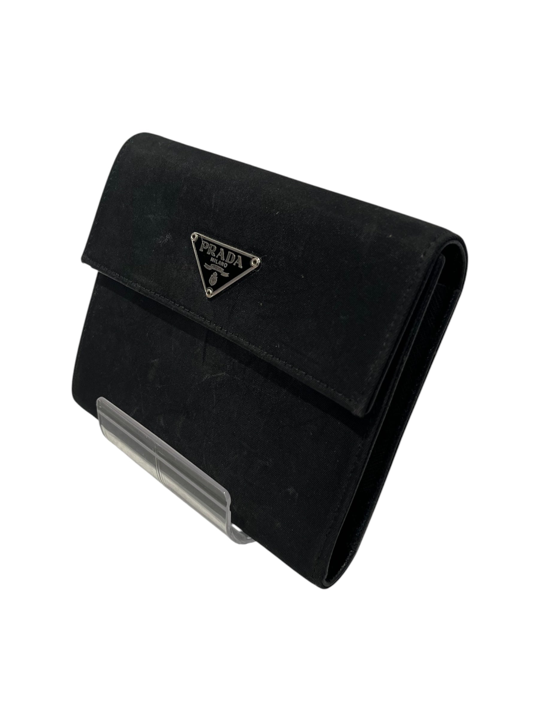 PRADA/Wallet/Nylon/BLK/L's/TESSUTO AND SAFFIANO view 2