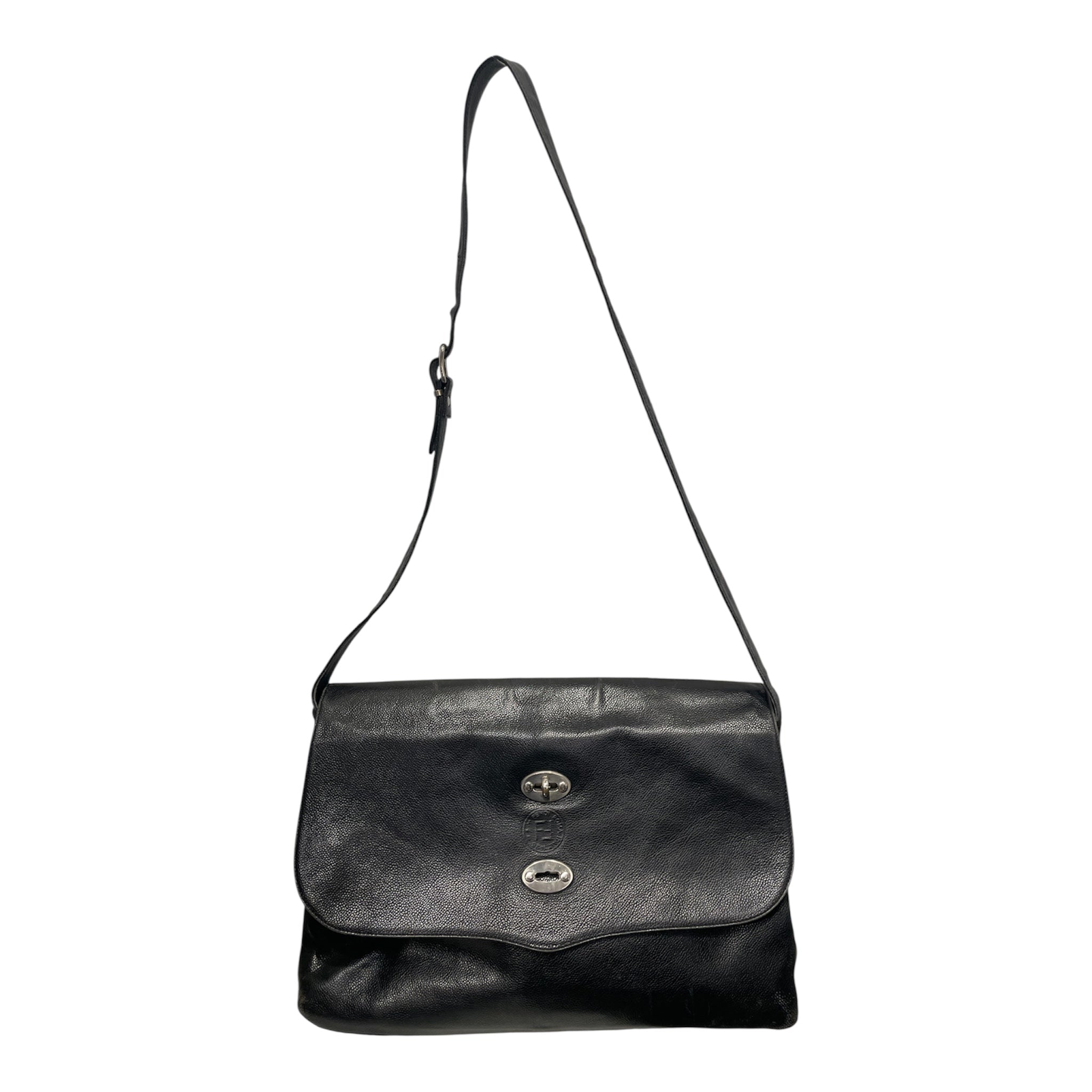 FENDI/Hand Bag/Leather/BLK/ZANELLATO POSTINA MESSENGER BA view 1