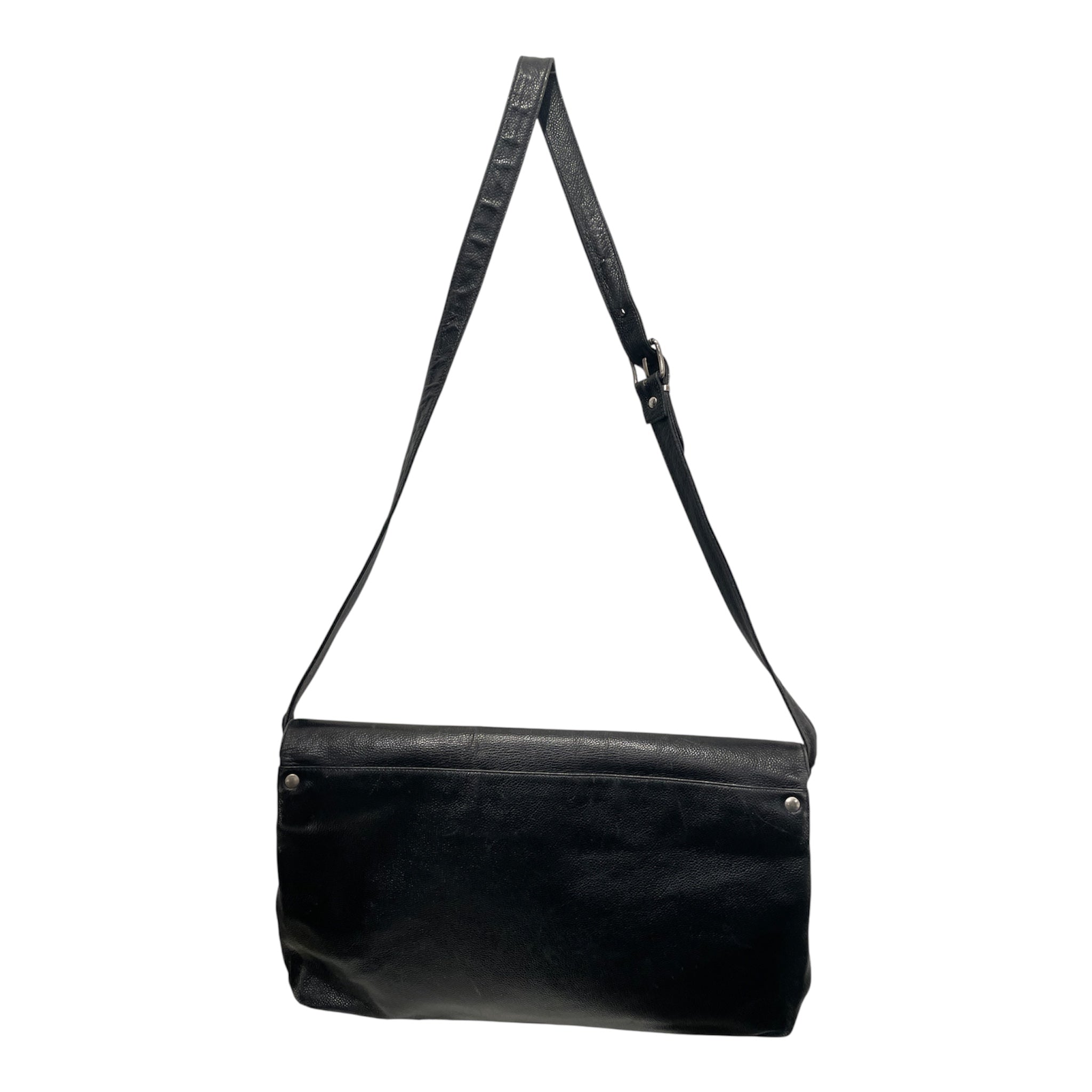 FENDI/Hand Bag/Leather/BLK/ZANELLATO POSTINA MESSENGER BA view 2