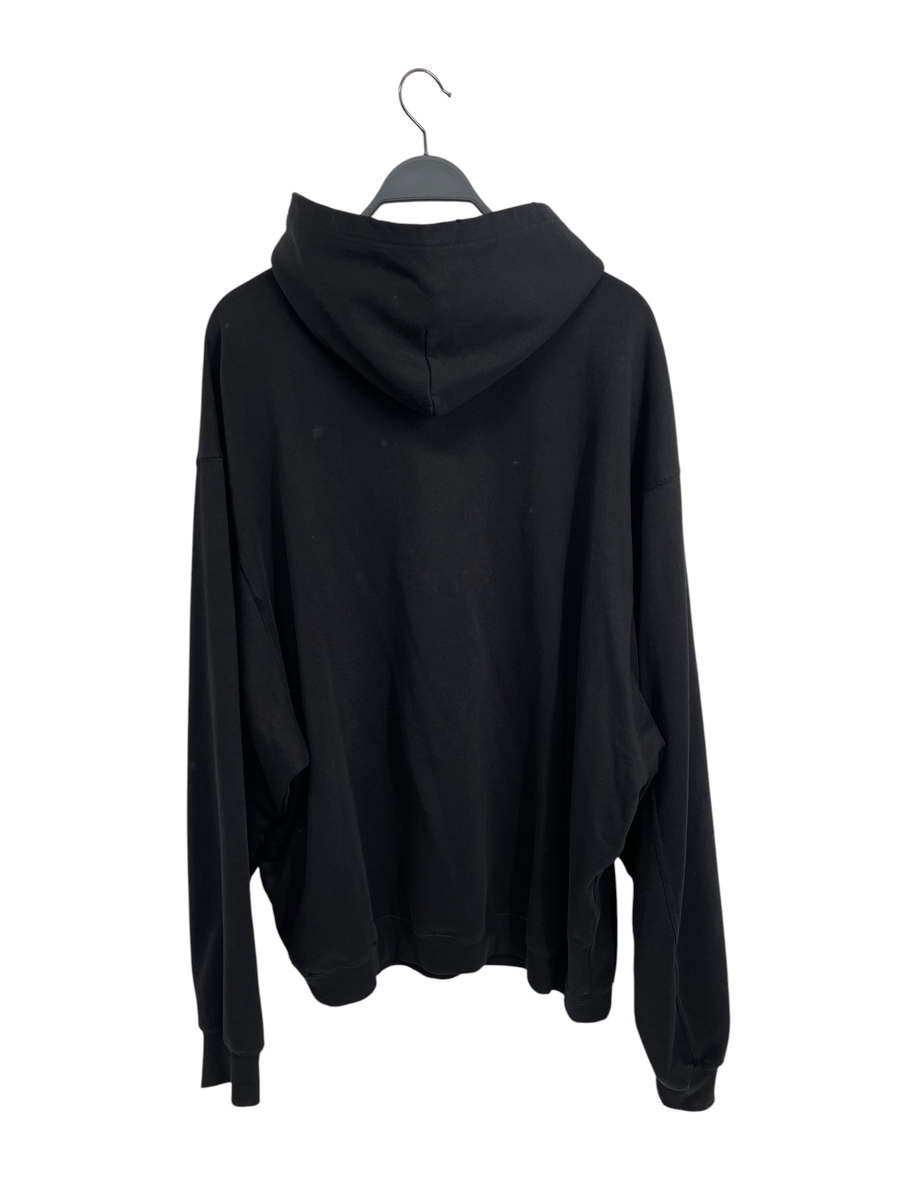 BALENCIAGA/Hoodie/L/Cotton/BLK/DISTRESSED LOGO BLACK view 2