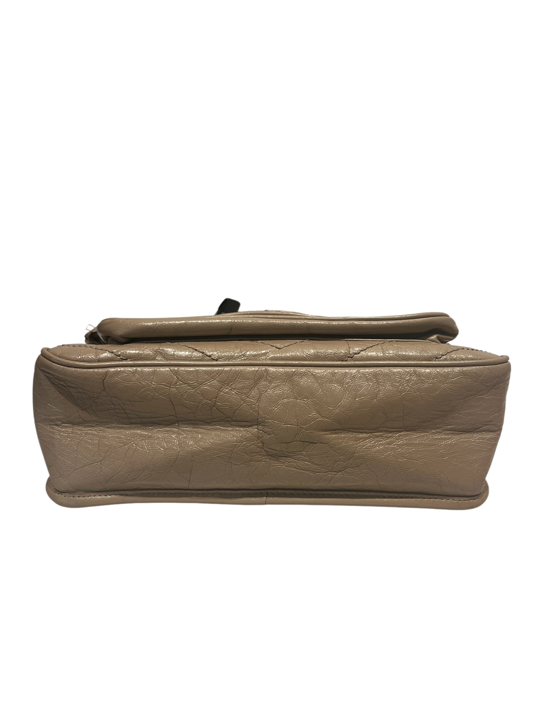 SAINT LAURENT/Cross Body Bag/Leather/BEG/CRINKLEND LEATHER CROSSBODY view 6