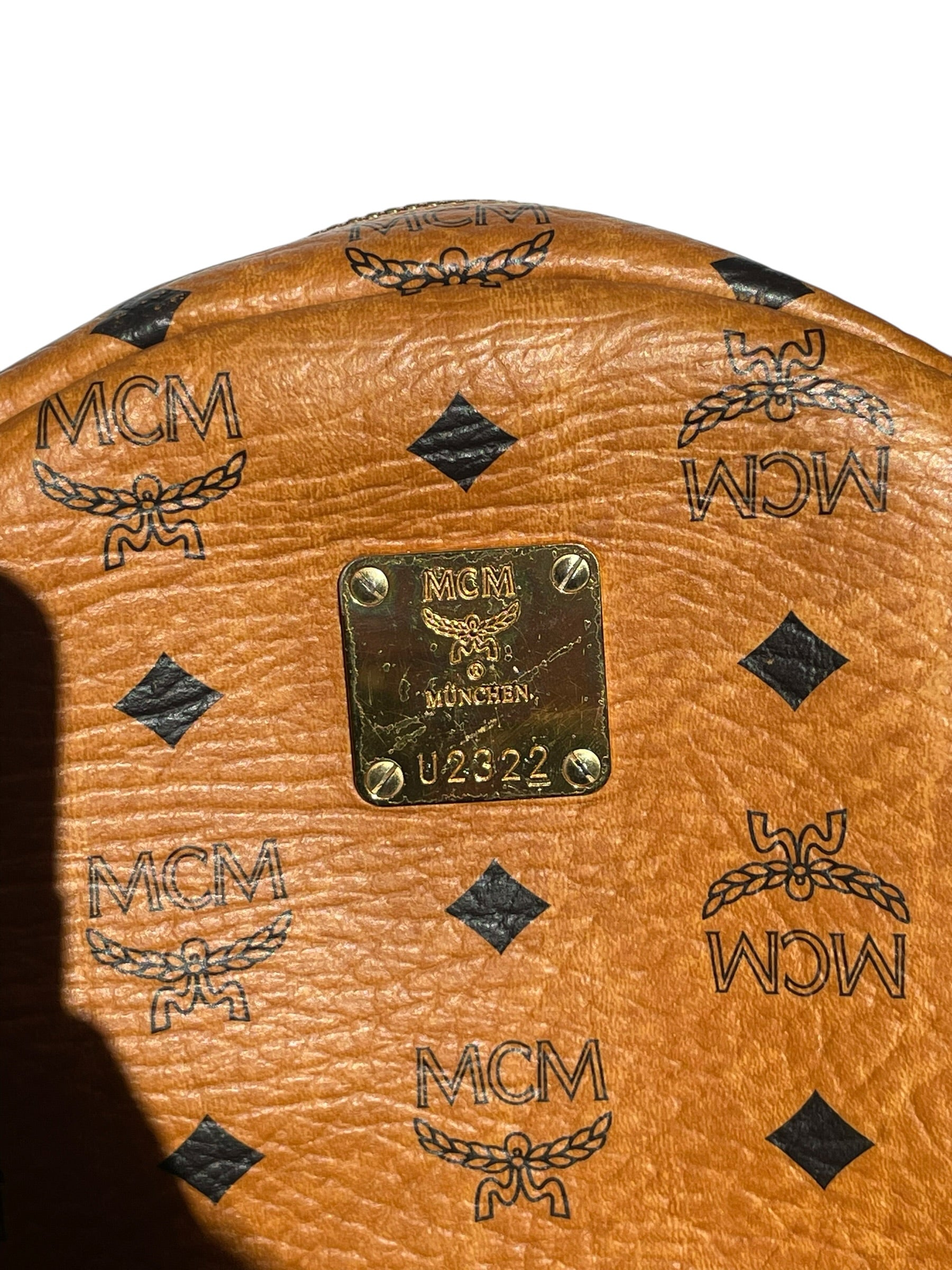 MCM/Backpack/All Over Print/Leather/CML/stark gld studs/signature mono view 6