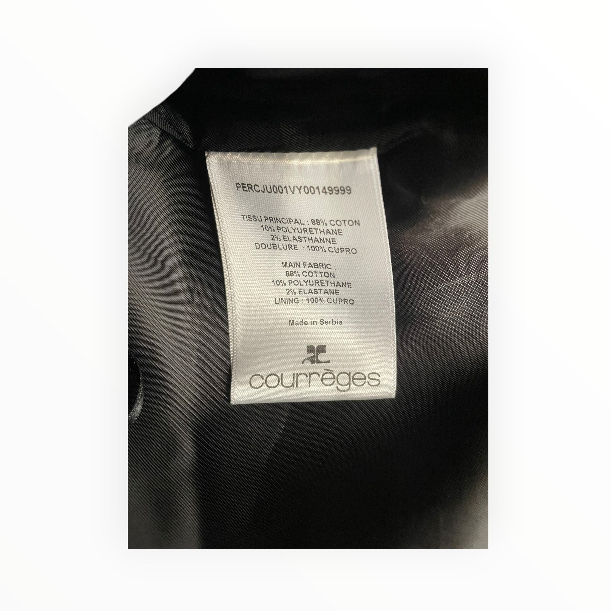 Courreges/Skirt/38/Polyester/BLK/FAUX LEATHER SKIRT view 4