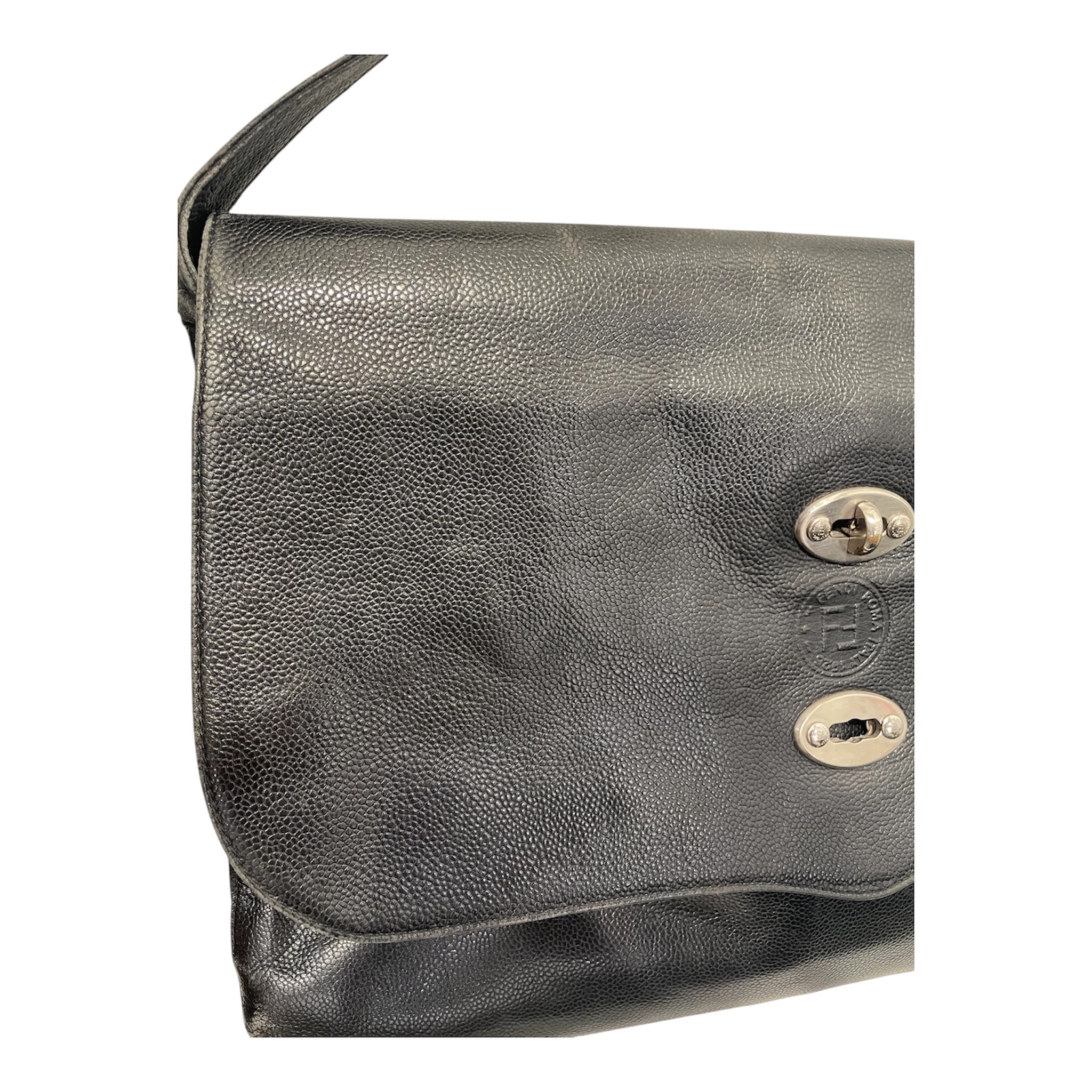 FENDI/Hand Bag/Leather/BLK/ZANELLATO POSTINA MESSENGER BA view 9