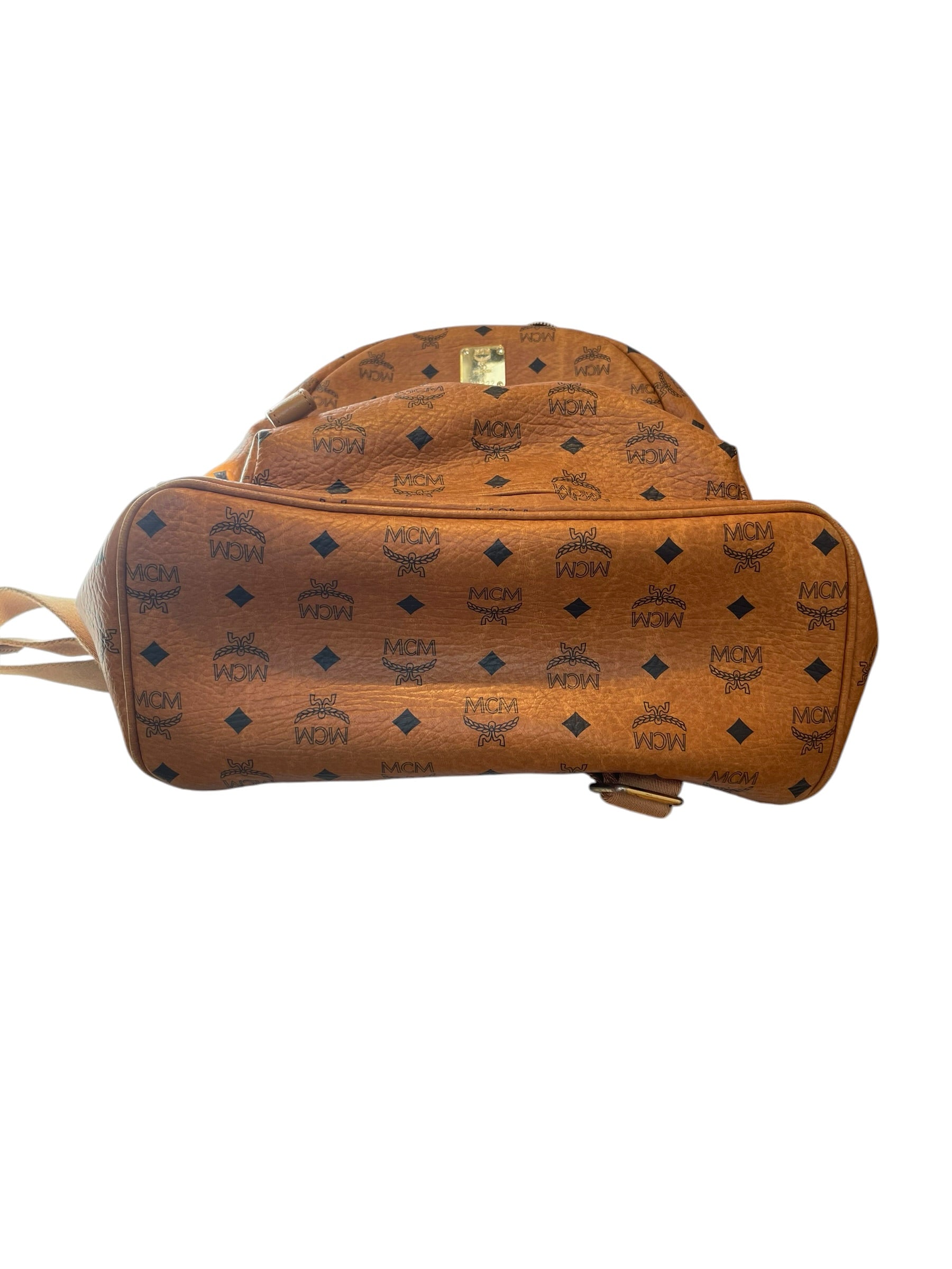 MCM/Backpack/All Over Print/Leather/CML/stark gld studs/signature mono view 5