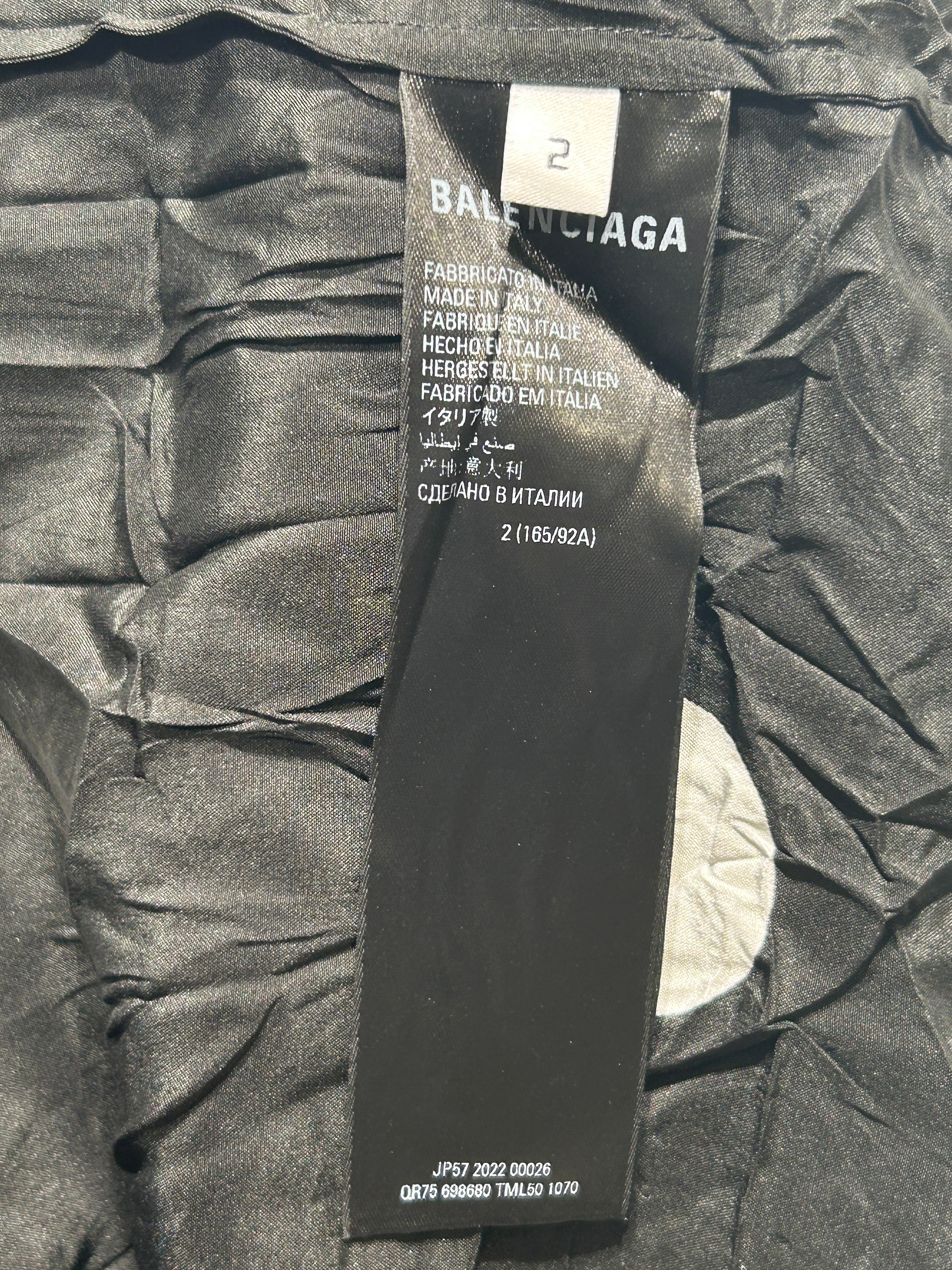 BALENCIAGA/LS Shirt/2/Polka dot/Silk/BLK/ view 4