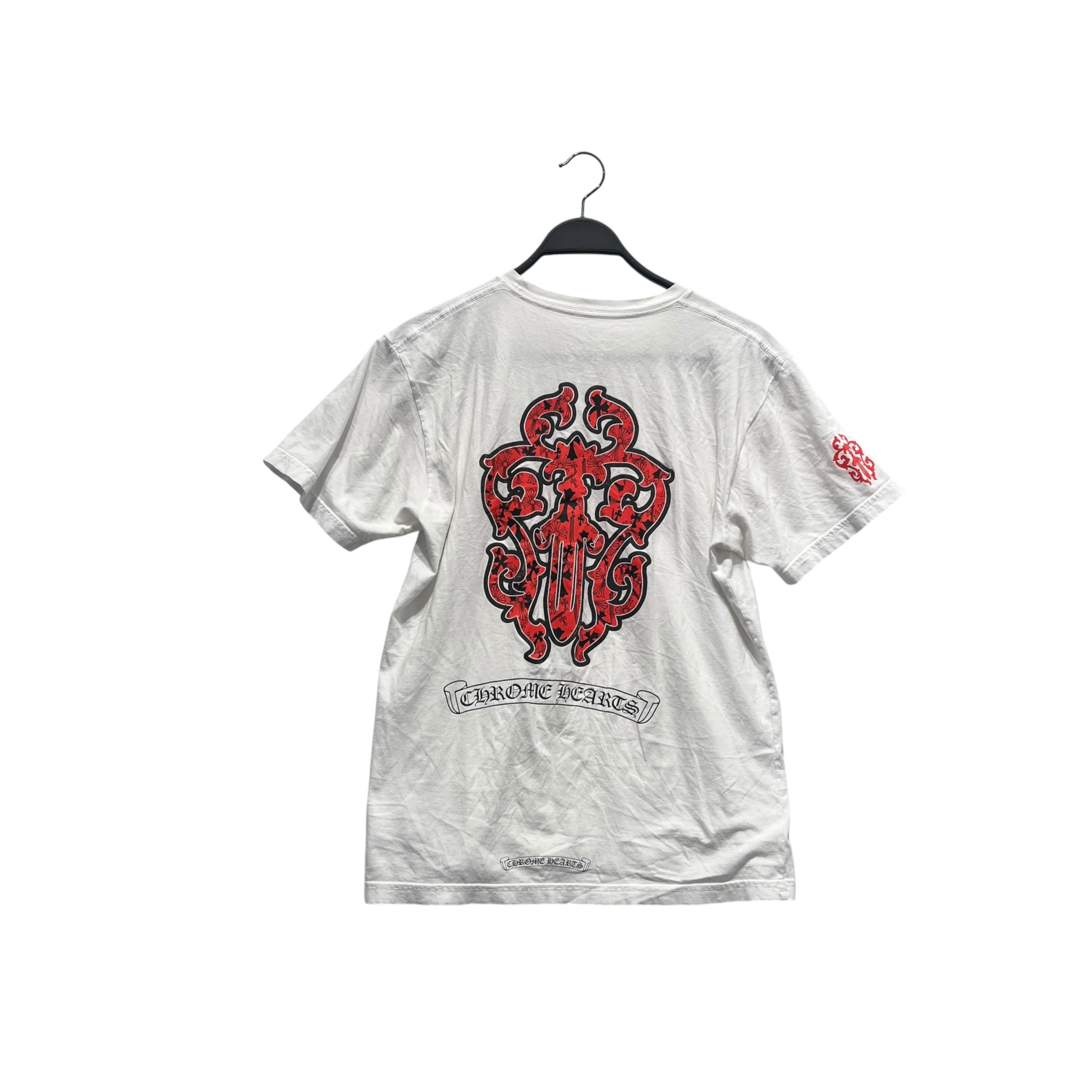 CHROME HEARTS/T-Shirt/M/Cotton/WHT/RED DAGGER view 2