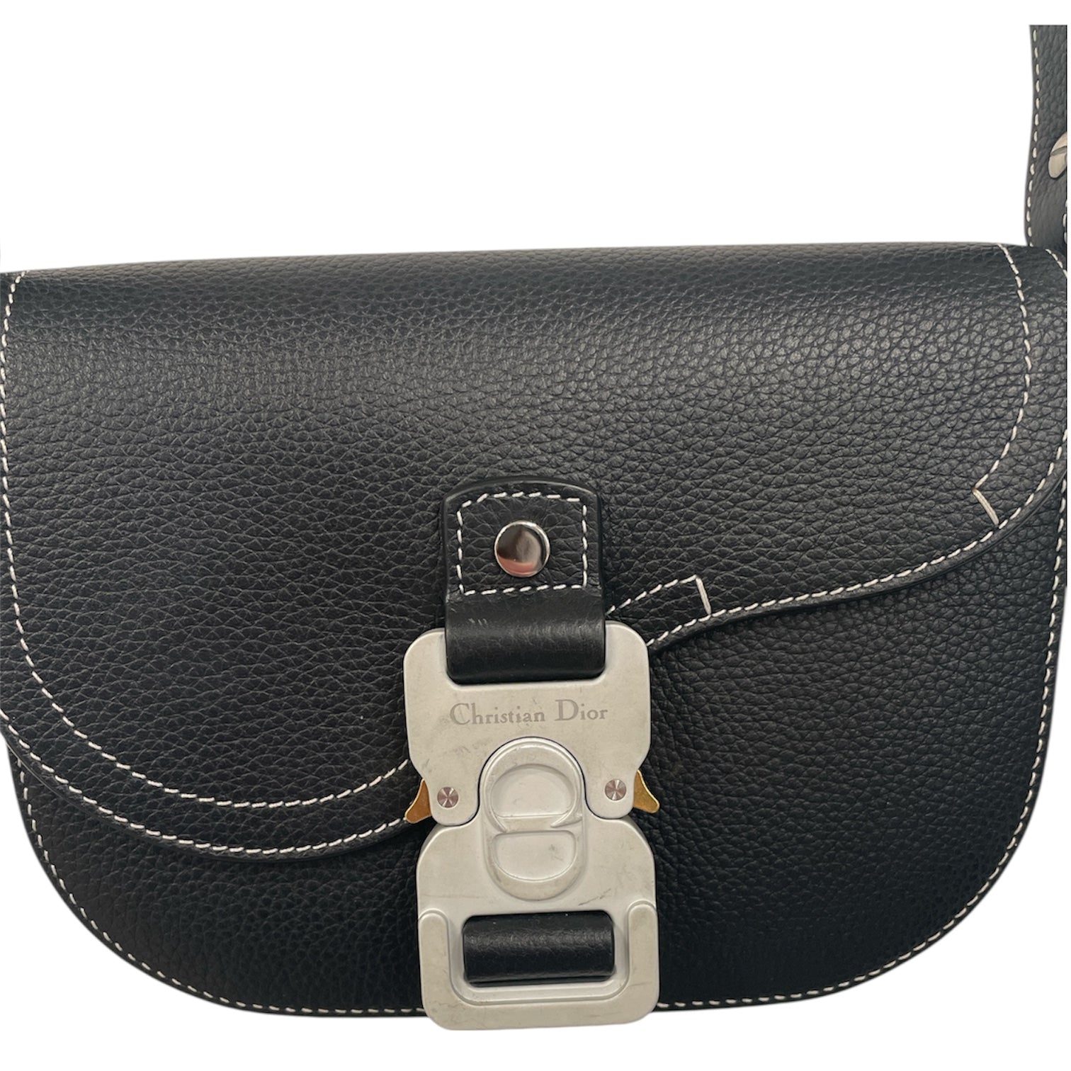 Christian Dior/Cross Body Bag/FREE/Leather/BLK/ view 3