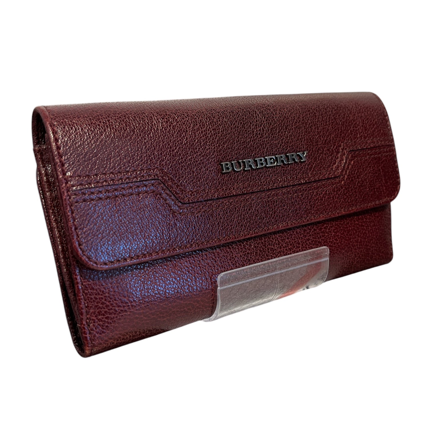 BURBERRY/Long Wallet/Leather/RED/CHERRY RED view 1