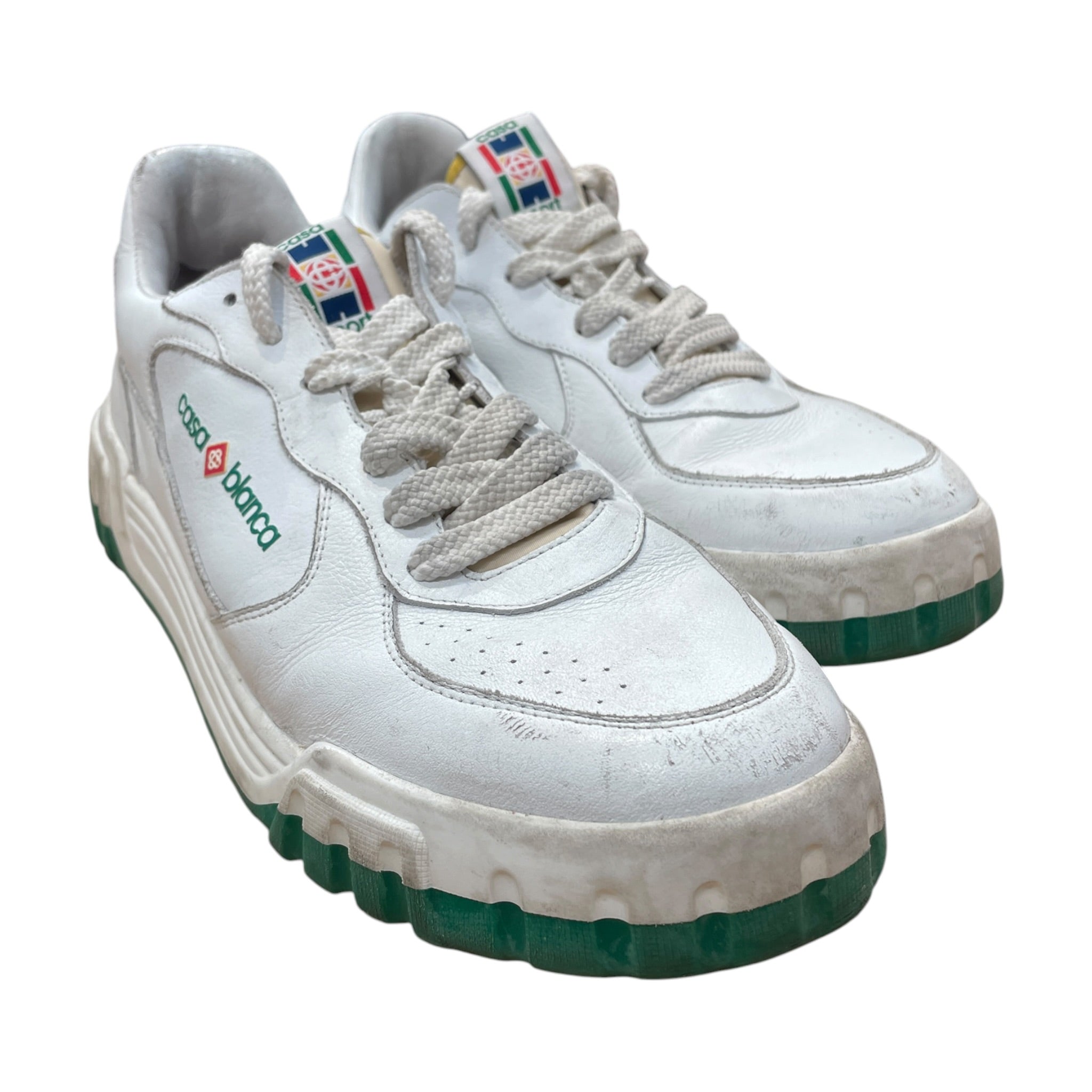 CASABLANCA/Low-Sneakers/US 12.5/Leather/WHT/ view 1