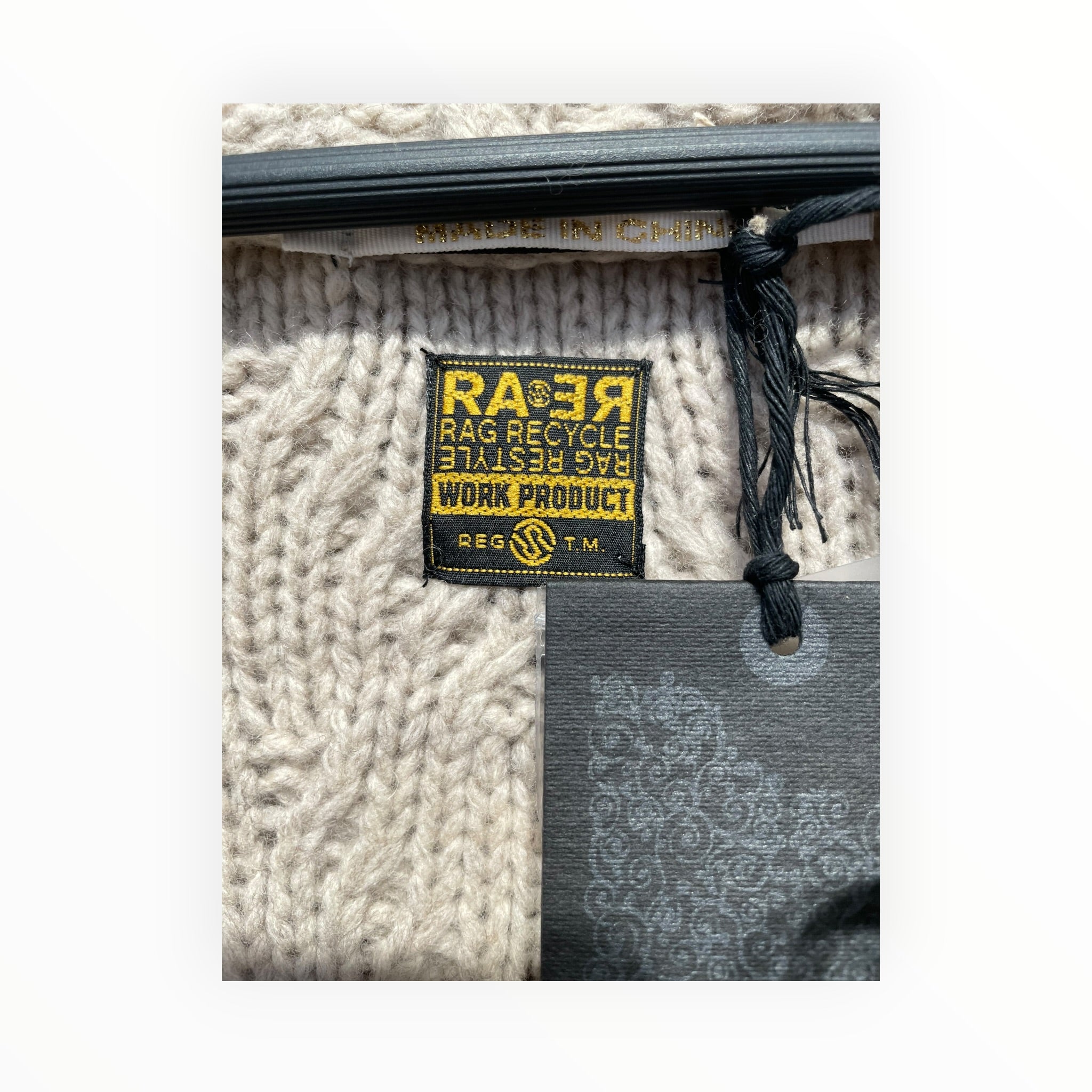 RAG RECYCLE/Sweater/XXL/Wool/CRM/CADLE KNIT SWEATER view 3