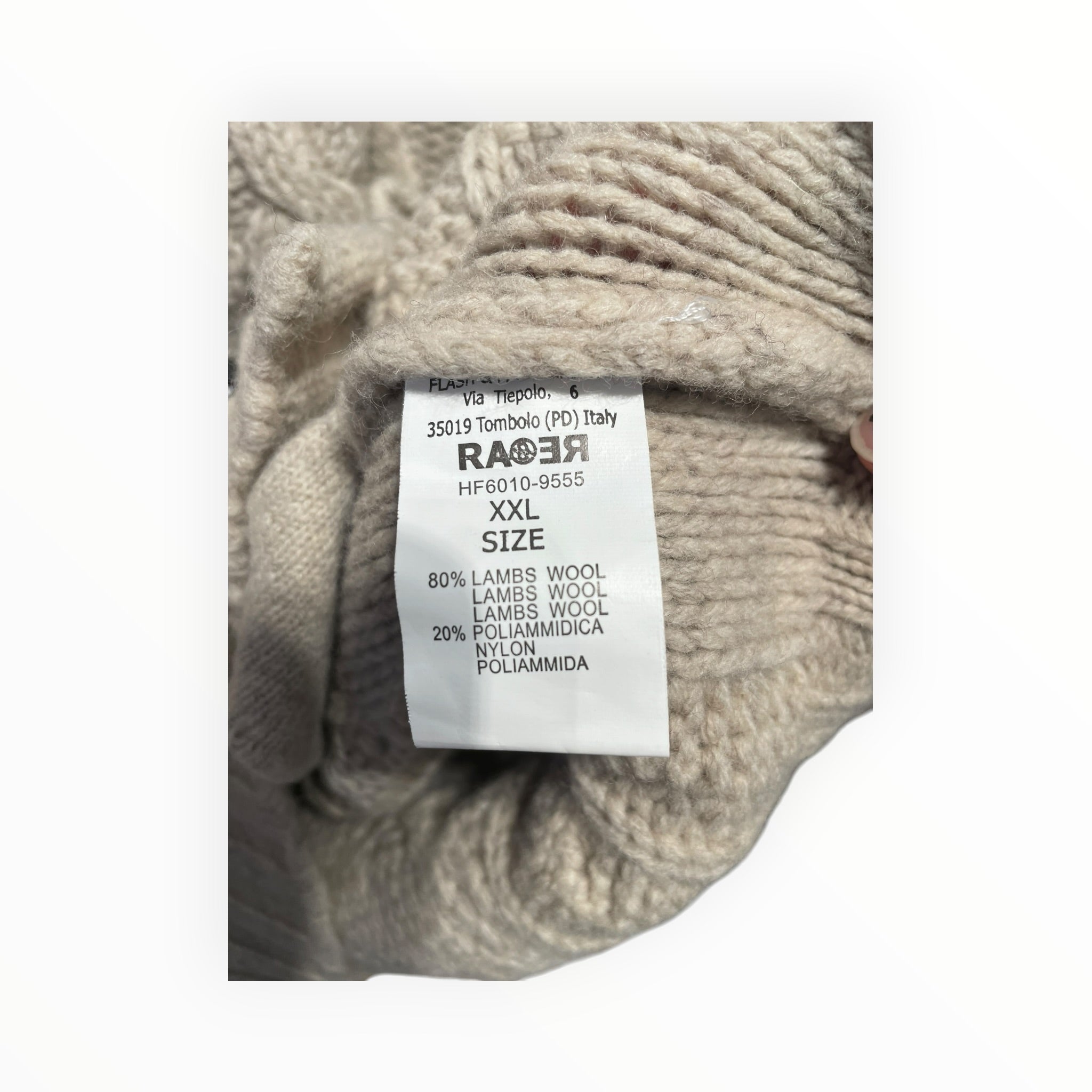 RAG RECYCLE/Sweater/XXL/Wool/CRM/CADLE KNIT SWEATER view 4