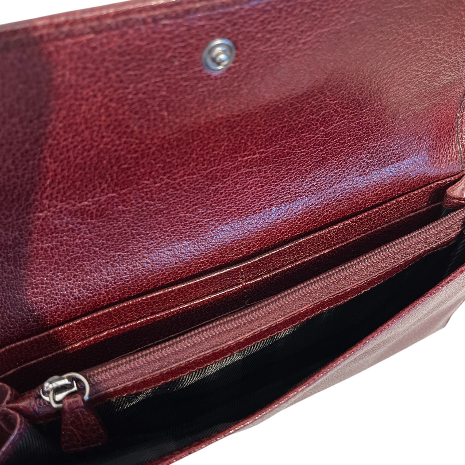 BURBERRY/Long Wallet/Leather/RED/CHERRY RED view 4