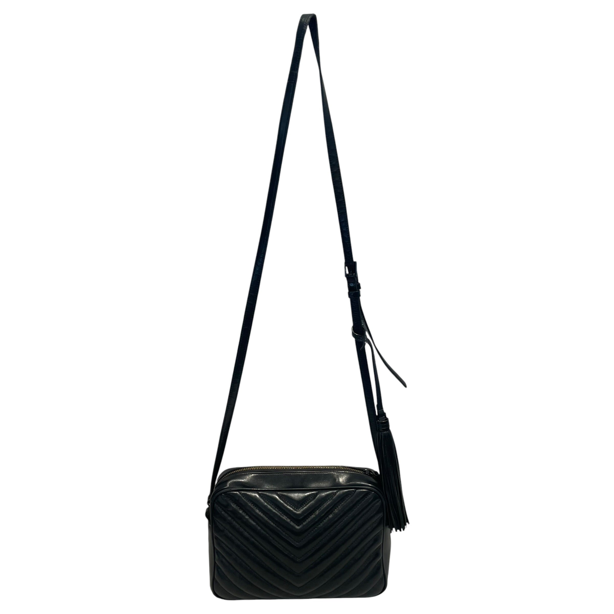 YVES SAINT LAURENT/Cross Body Bag/Leather/BLK/YSL Camera bag view 2