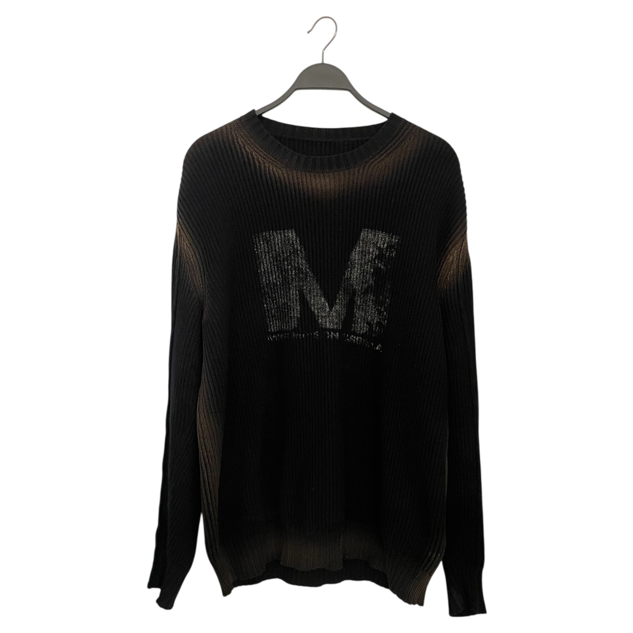 MM6/Sweater/XL/Cotton/BLK/"M" logo view 1