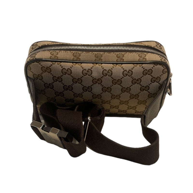 GUCCI/Fanny Pack/Monogram/Cotton/KHK/BELT BAG