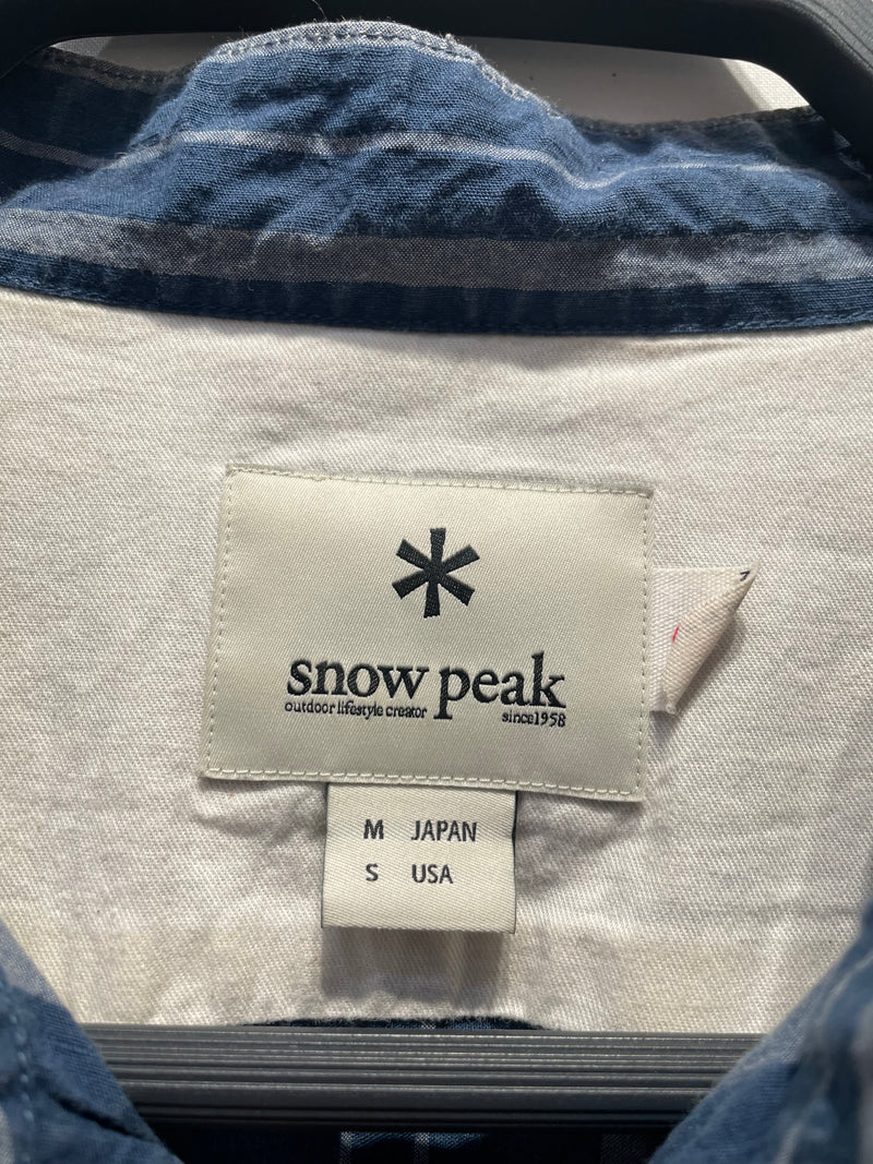 snow peak/LS Shirt/S/Cotton/NVY/Stripe/stripped