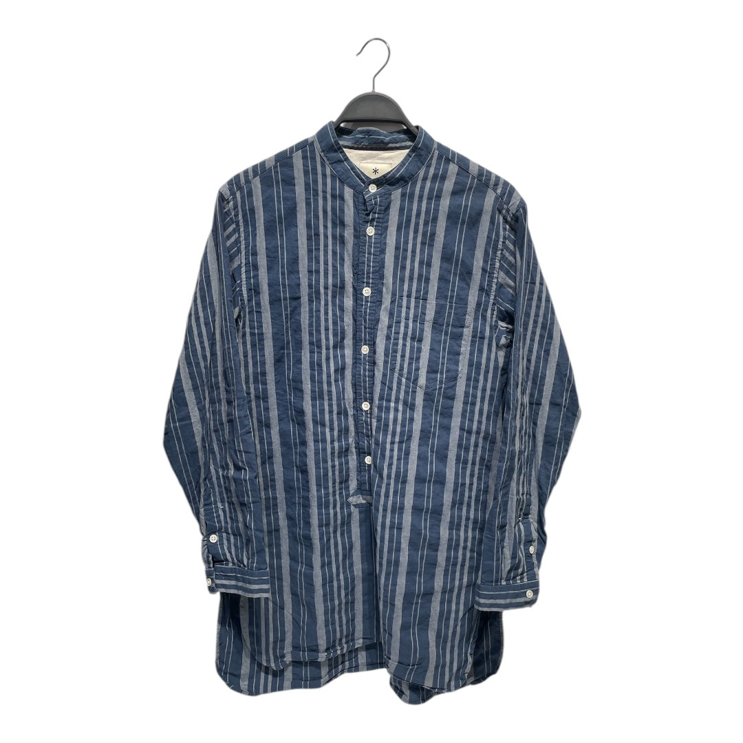 snow peak/LS Shirt/S/Cotton/NVY/Stripe/stripped view 1