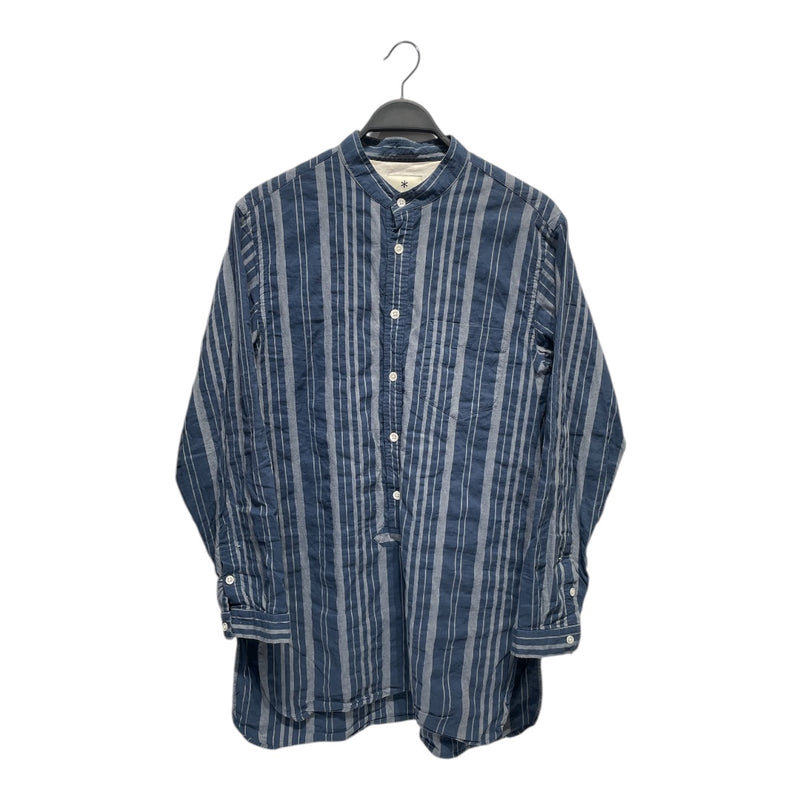 snow peak/LS Shirt/S/Cotton/NVY/Stripe/stripped
