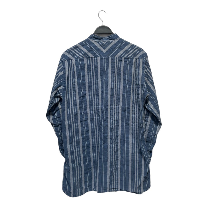 snow peak/LS Shirt/S/Cotton/NVY/Stripe/stripped