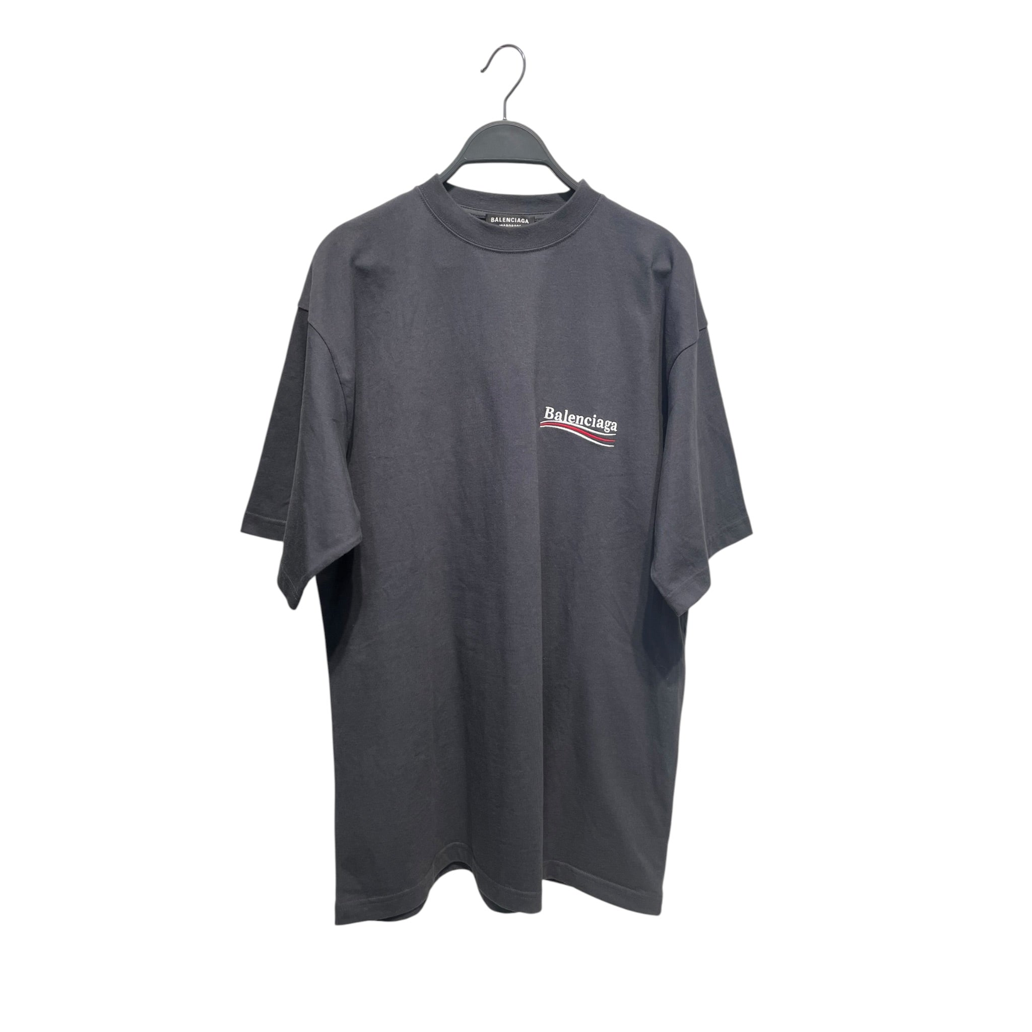 BALENCIAGA/T-Shirt/XS/Cotton/GRY/embroidered vote tee view 1