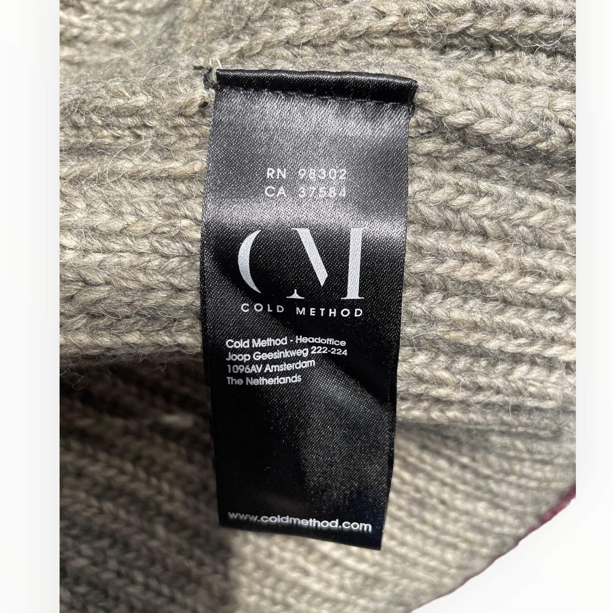 COLD METHOD/Sweater/XXL/Wool/KHK/HIGH COLLAR BUTTON UP DETAIL view 4