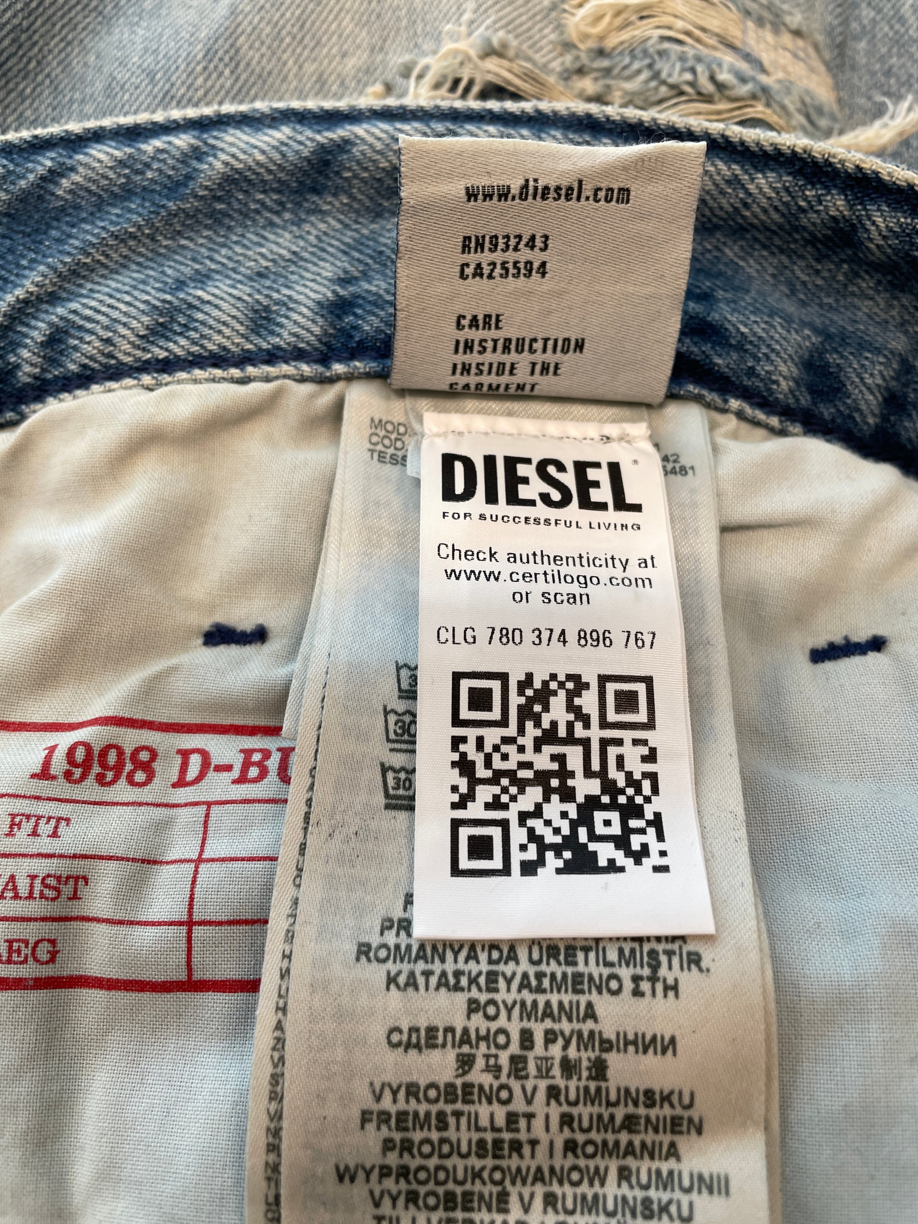 DIESEL/Bootcut Pants/32/Denim/BLU/DIESEL BOOTCUT DISTRESSED JEAN view 6