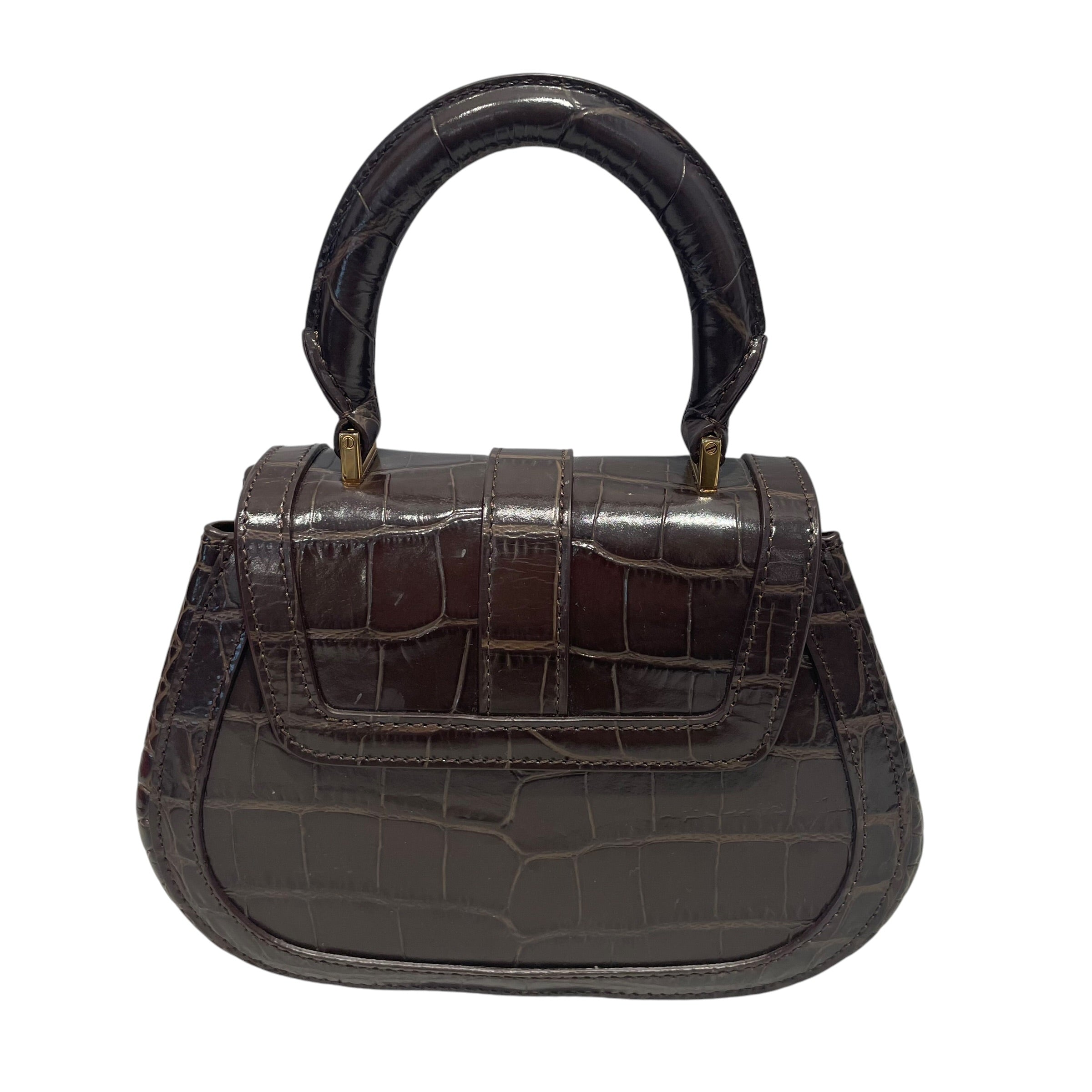 VERSACE/Hand Bag/Leather/BRW/Greca Goddess Mini Croc view 2