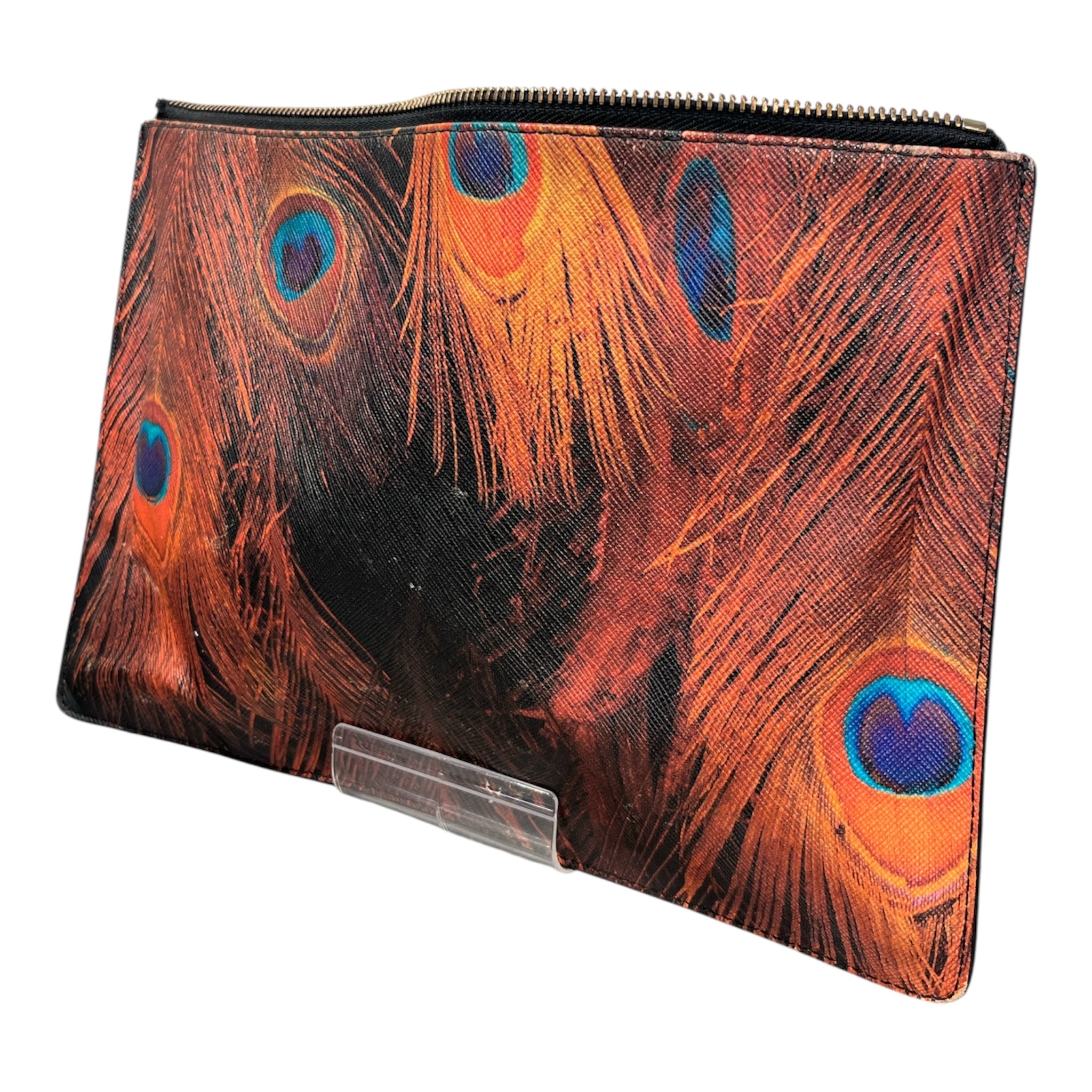 GIVENCHY/Clutch Bag/Animal Pattern/Leather/MLT/PEACOCKFEATHERS view 1