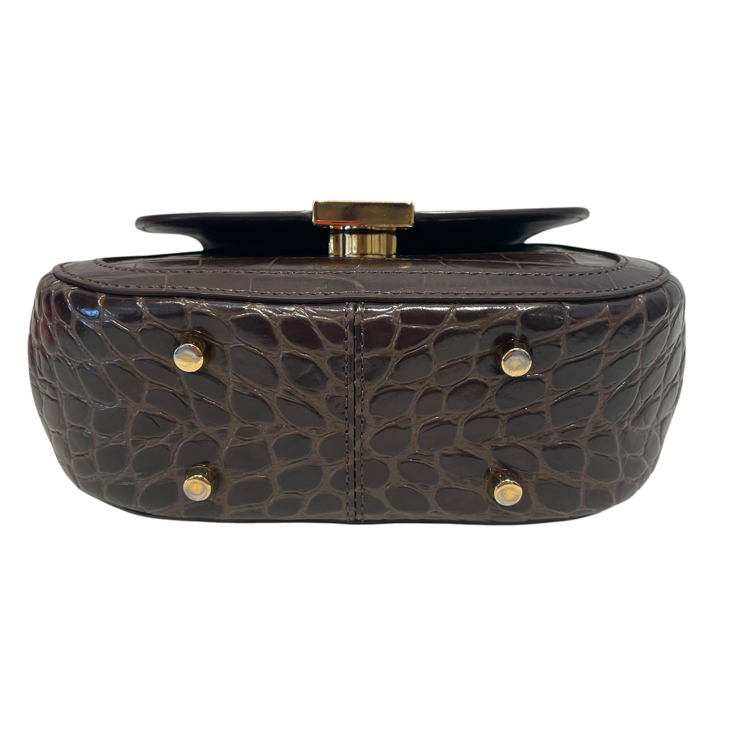 VERSACE/Hand Bag/Leather/BRW/Greca Goddess Mini Croc view 3