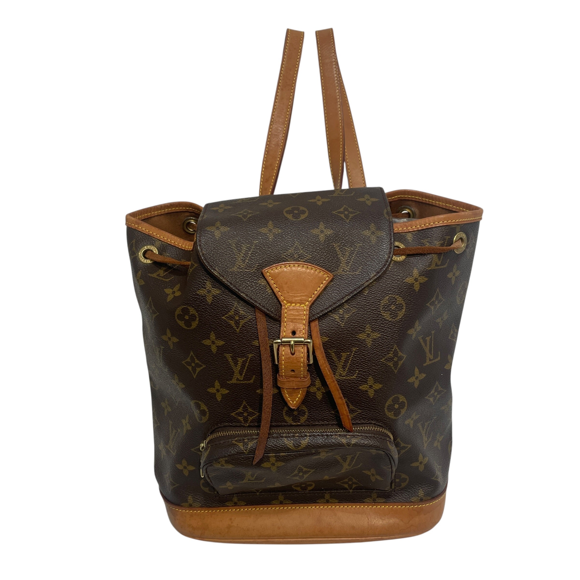 LOUIS VUITTON/Backpack/Monogram/Leather/BRW/Monogram Montsouris MM view 1