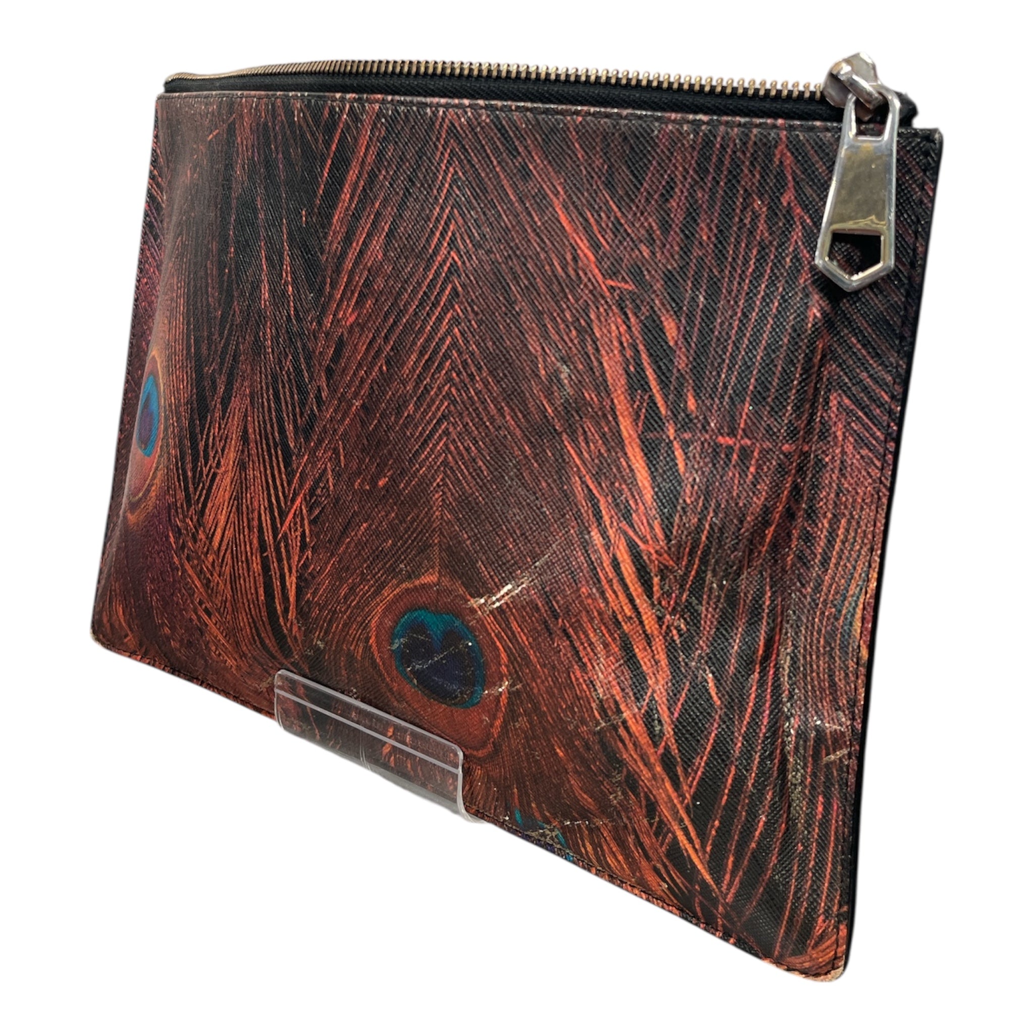 GIVENCHY/Clutch Bag/Animal Pattern/Leather/MLT/PEACOCKFEATHERS view 2
