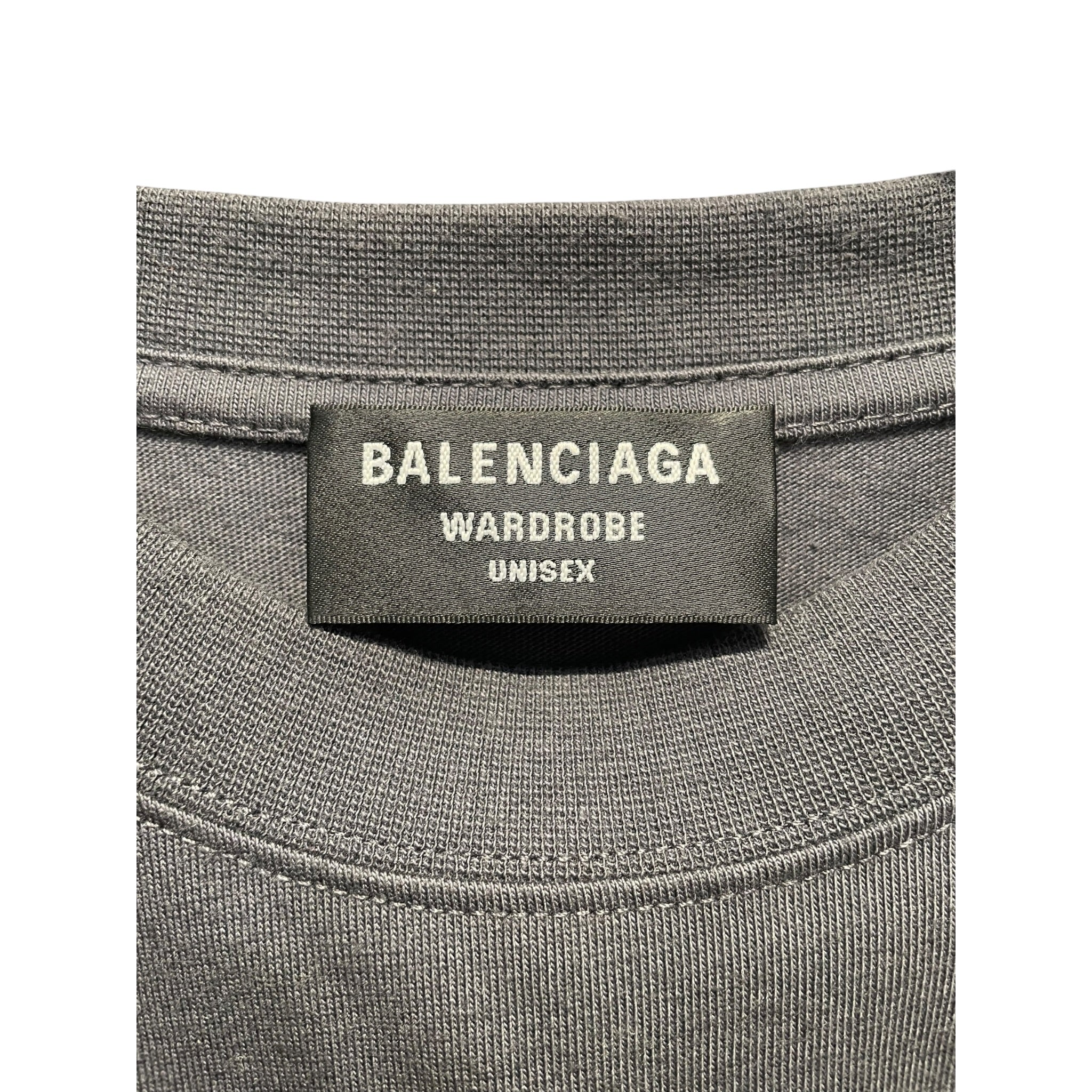 BALENCIAGA/T-Shirt/XS/Cotton/GRY/embroidered vote tee view 3