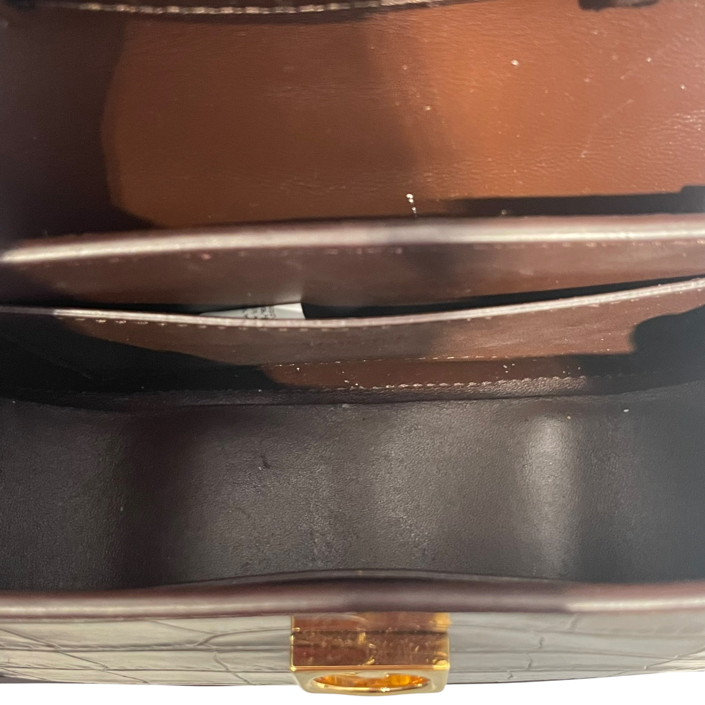 VERSACE/Hand Bag/Leather/BRW/Greca Goddess Mini Croc view 4