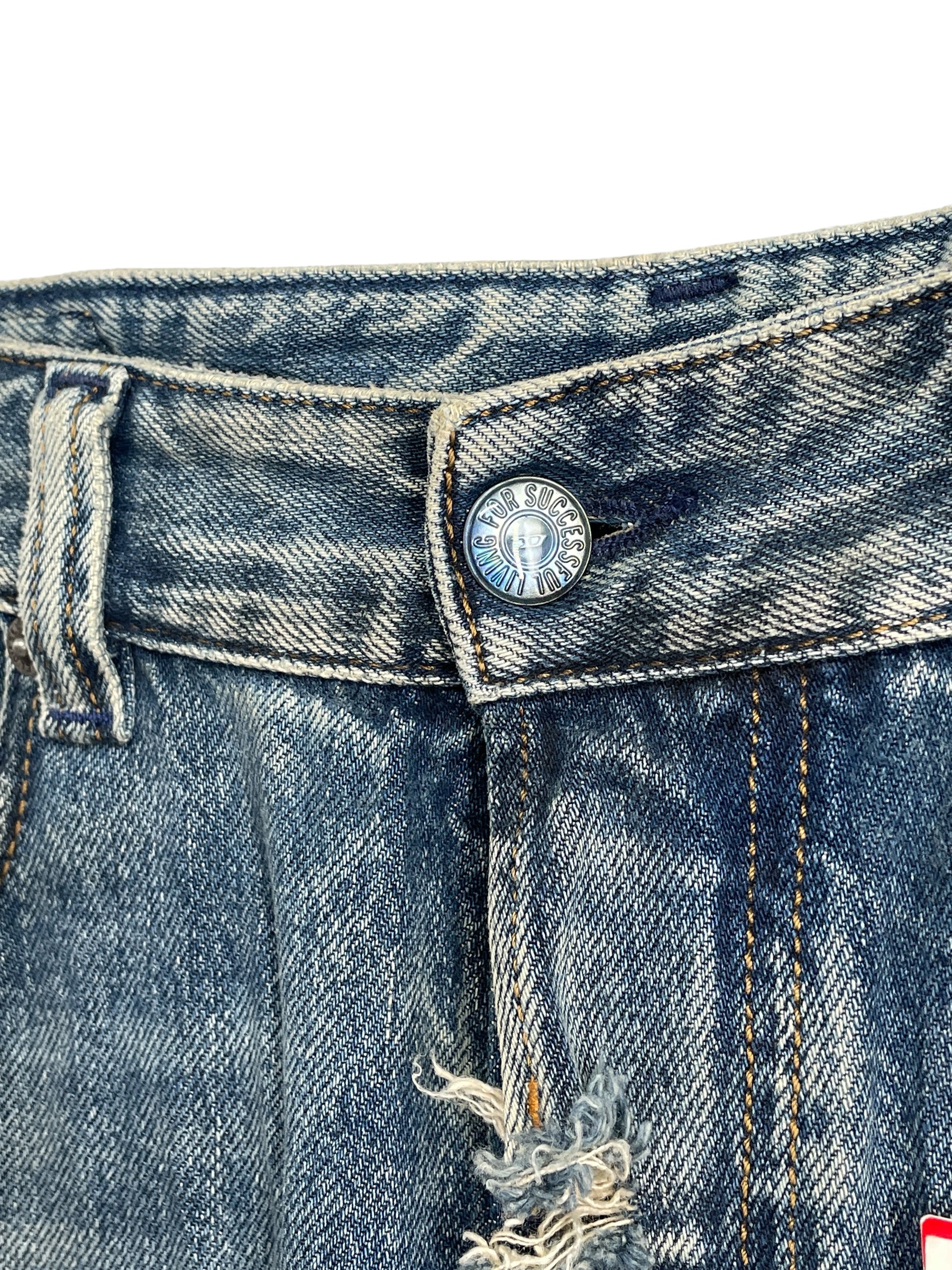DIESEL/Bootcut Pants/32/Denim/BLU/DIESEL BOOTCUT DISTRESSED JEAN view 2
