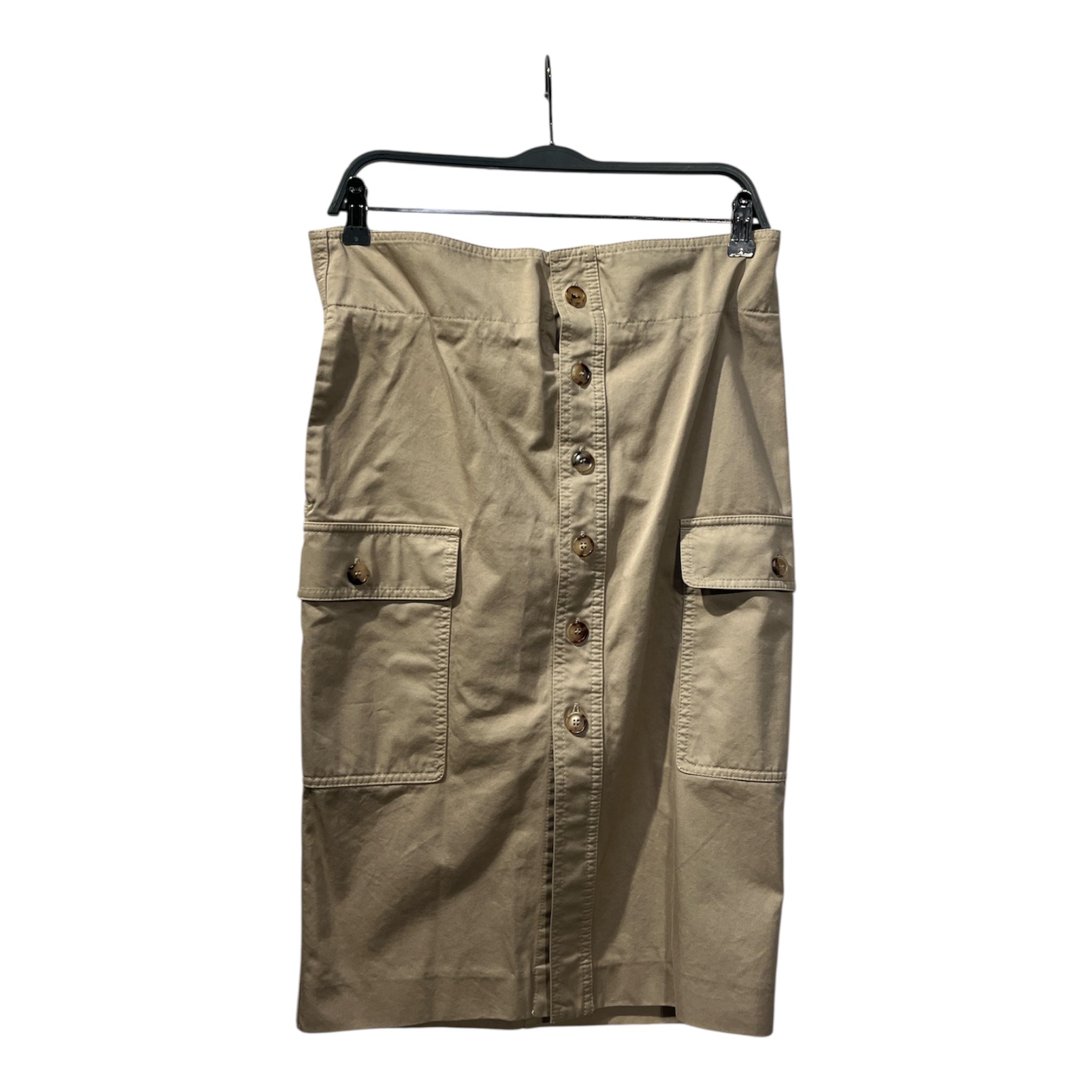 SAINT LAURENT/Skirt/25/Cotton/KHK/Button Front Viscose view 1