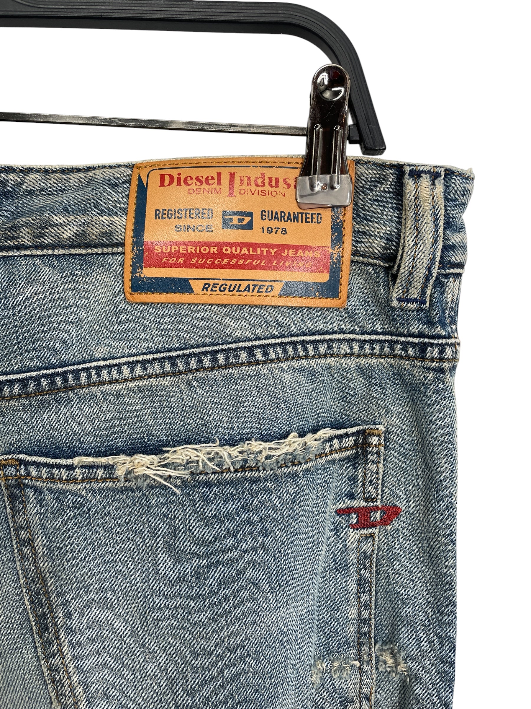 DIESEL/Bootcut Pants/32/Denim/BLU/DIESEL BOOTCUT DISTRESSED JEAN view 4