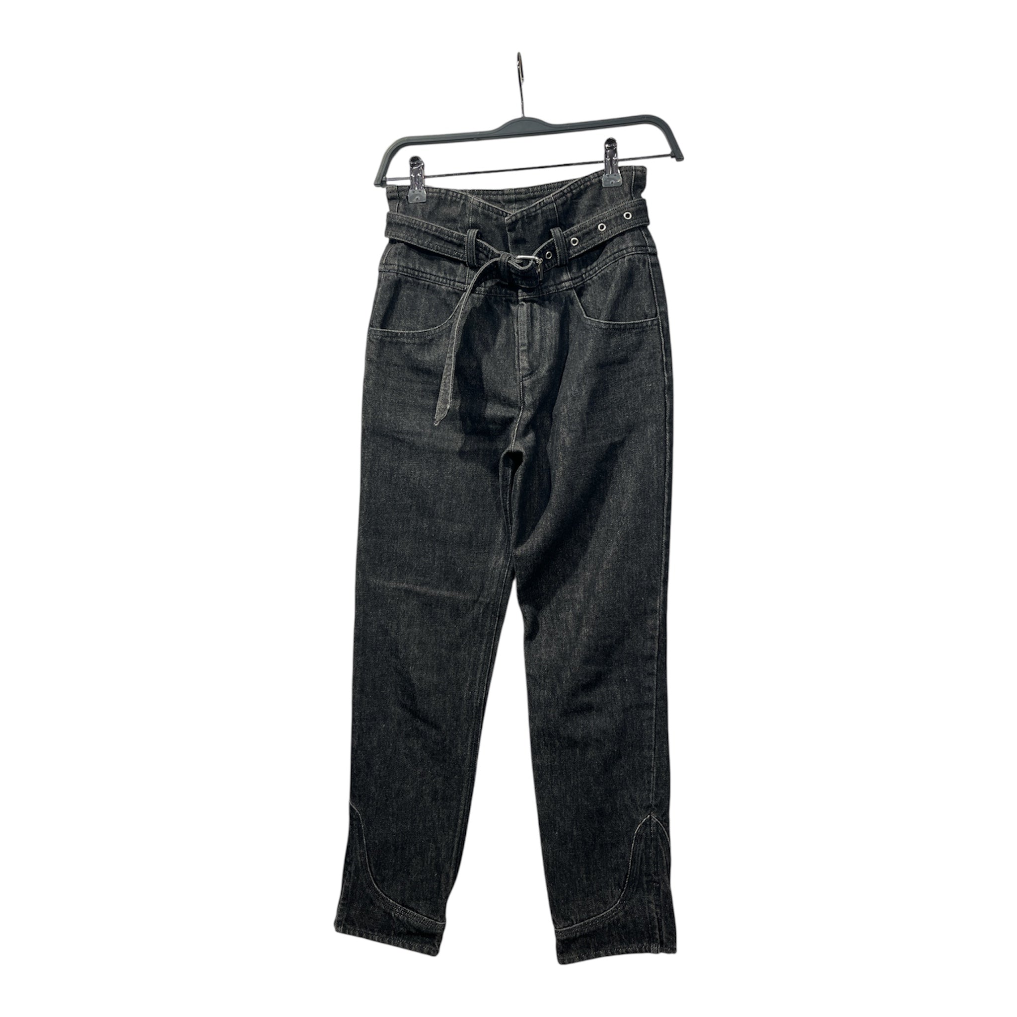 ISABEL MARANT/Bottoms/34/Cotton/GRY/HIGHWAISTED SILVER HARDWARE view 1