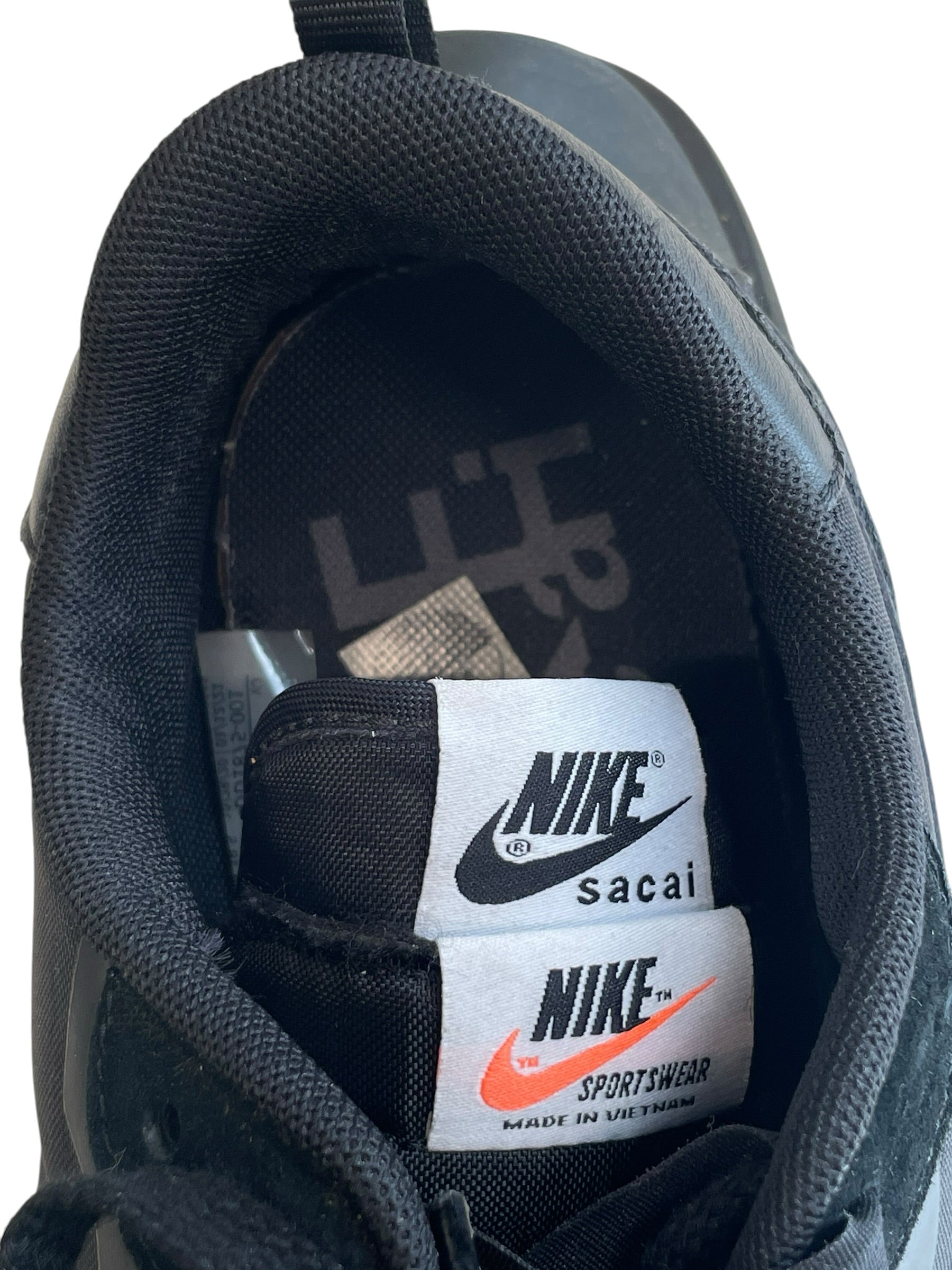 NIKE/Low-Sneakers/US 14/Cotton/BLK/SACAIXNIKE VAPOR WAFFLE view 8